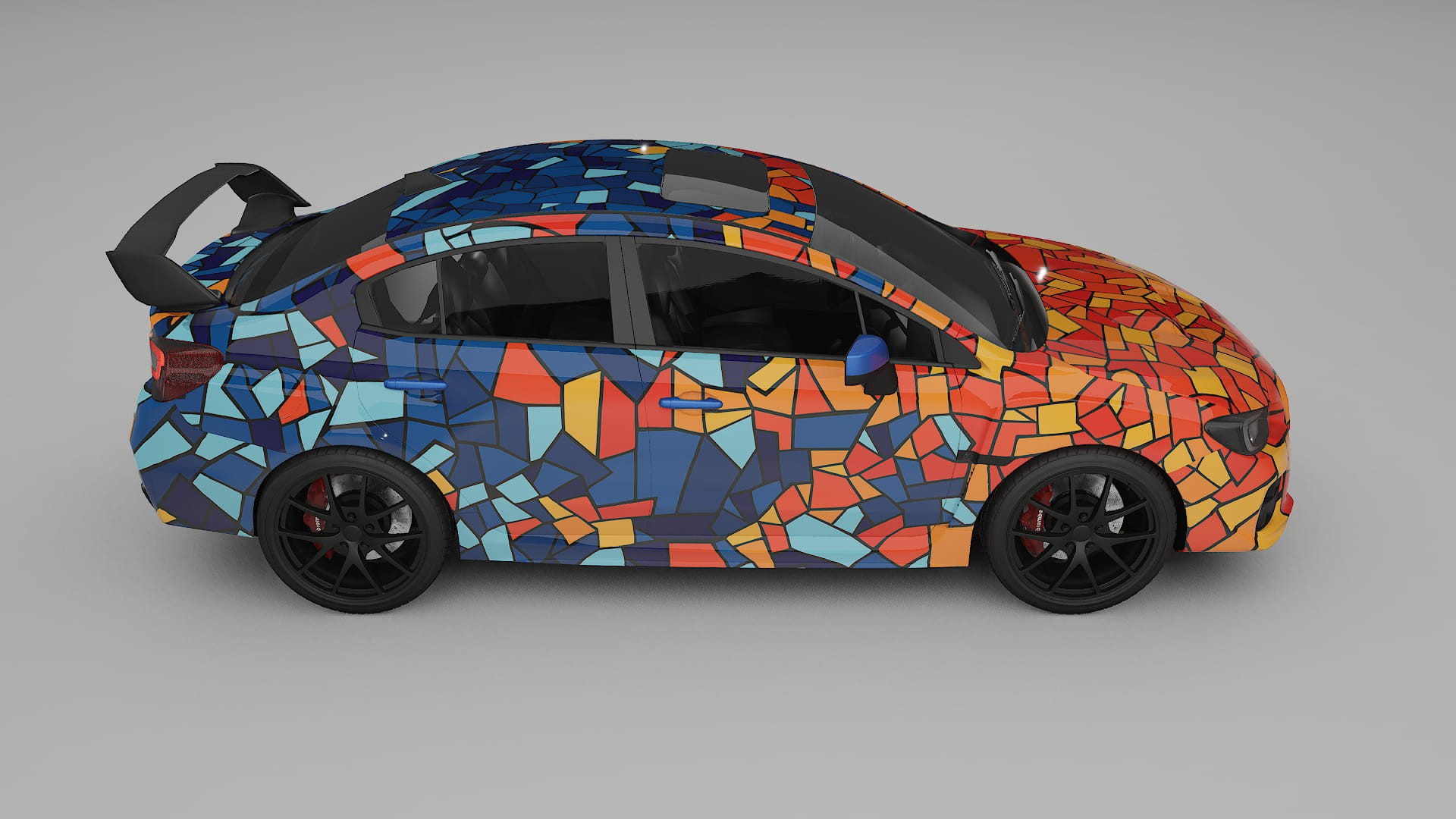 Subaru Impreza WRX Sti VA prefacelift pre-LCI BARCELONA Designed Wrap PPF Kit – Printable Polyurethane Film