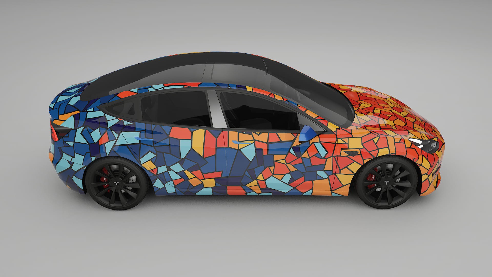 Tesla Model 3 BARCELONA Designed Wrap PPF Kit – Printable Polyurethane Film