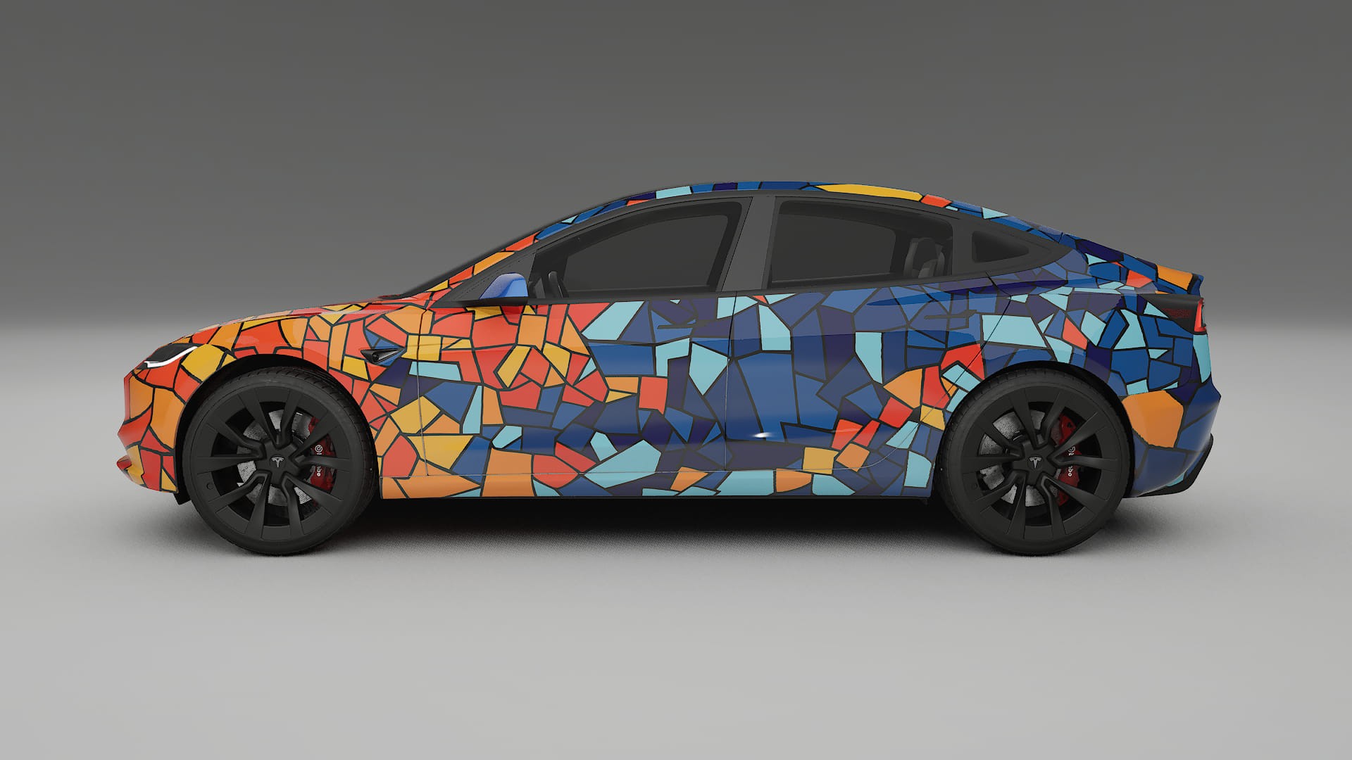Tesla Model 3 Highland BARCELONA Designed Wrap PPF Kit – Printable Polyurethane Film