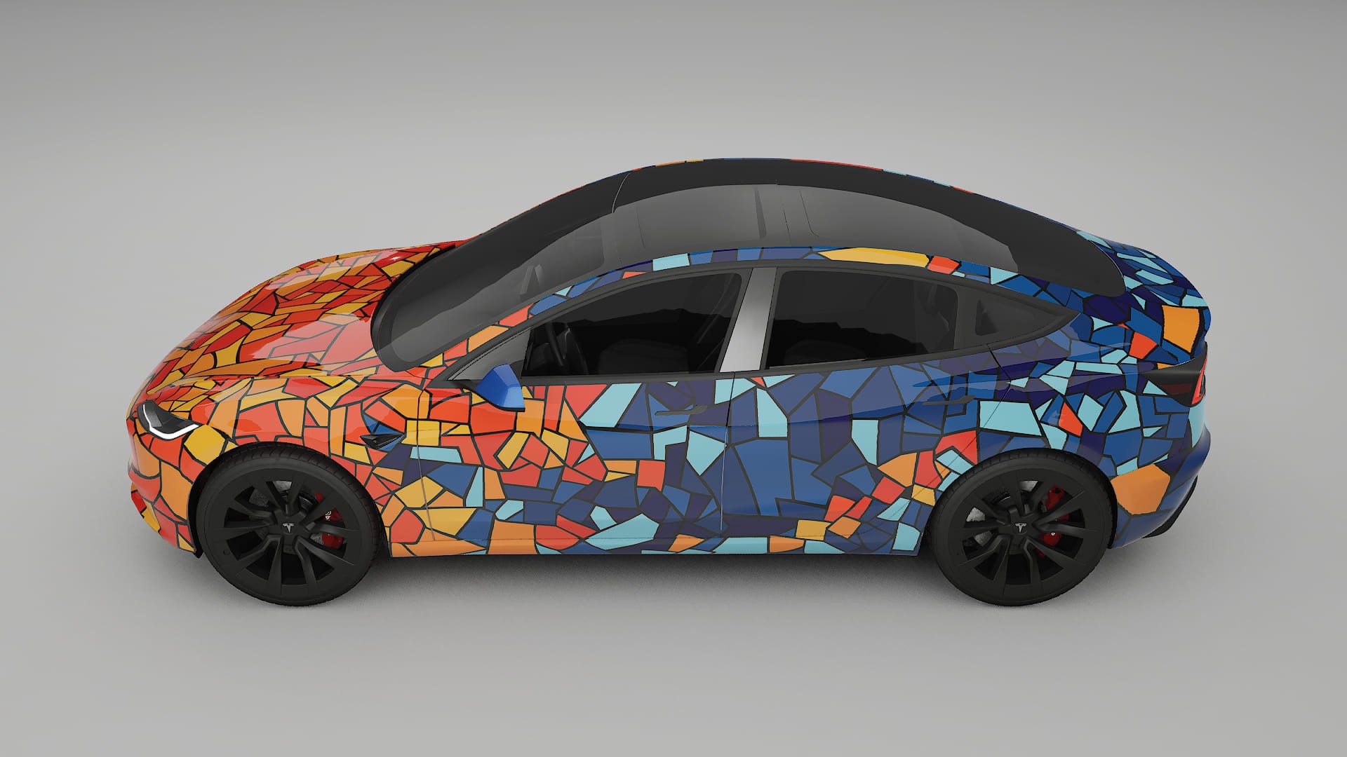 Tesla Model 3 Highland BARCELONA Designed Wrap PPF Kit – Printable Polyurethane Film