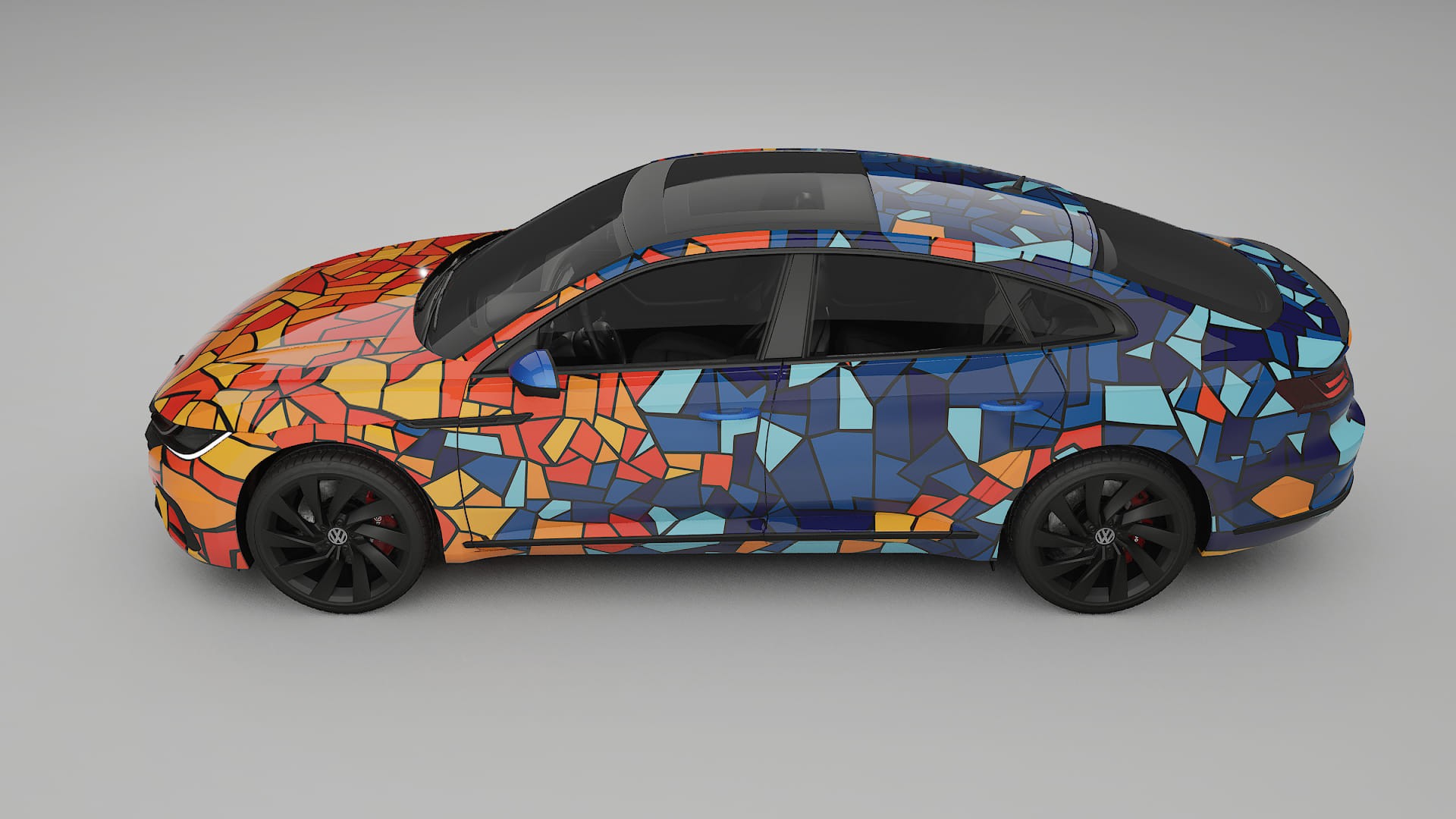 VW Arteon R 3H prefacelift pre-LCI BARCELONA Designed Wrap PPF Kit – Printable Polyurethane Film