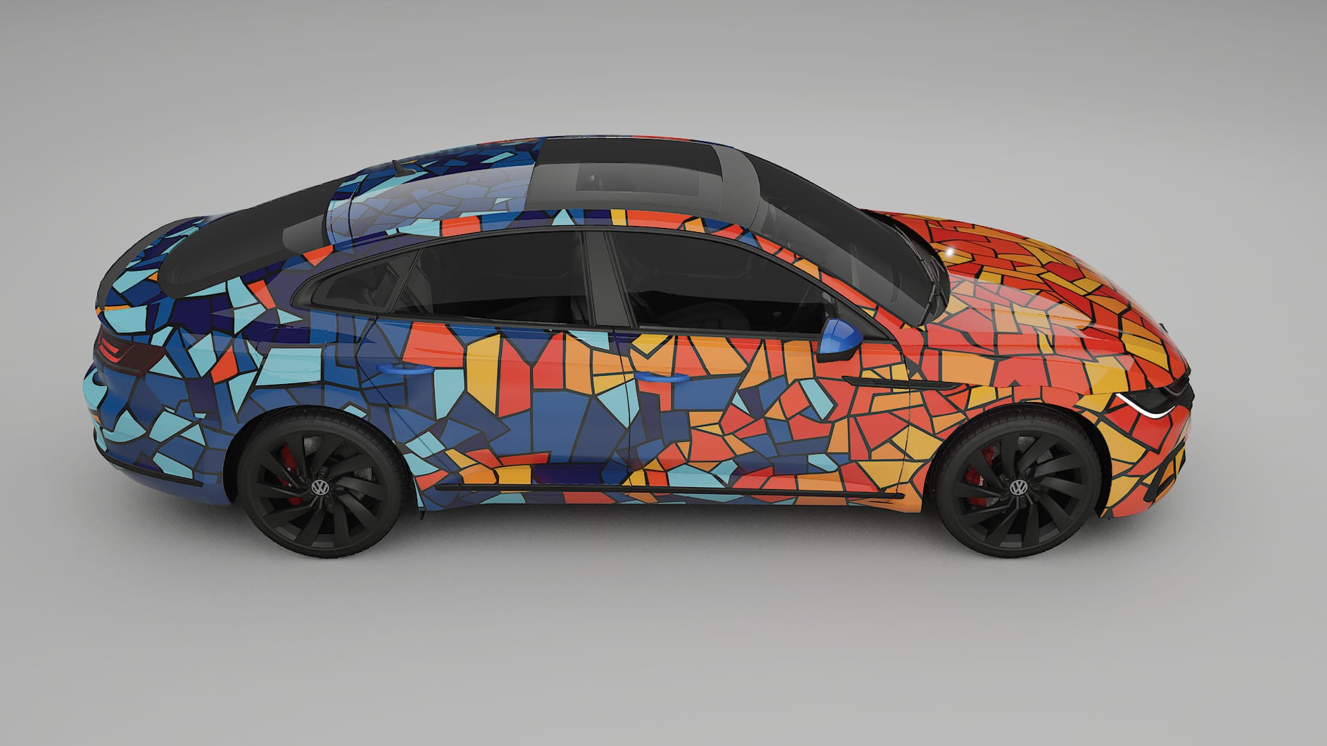VW Arteon R 3H prefacelift pre-LCI BARCELONA Designed Wrap PPF Kit – Printable Polyurethane Film