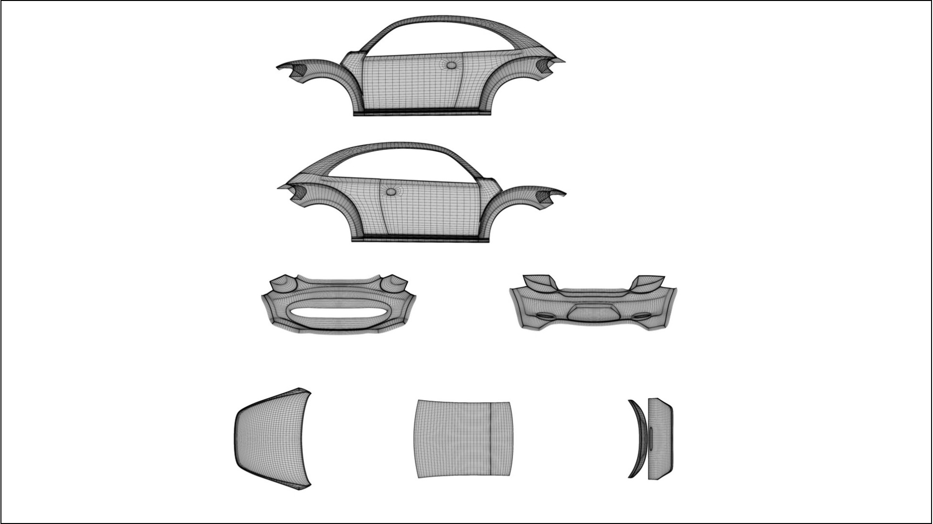 VW Beetle A5 prefacelift pre-LCI BARCELONA Designed Wrap PPF Kit – Printable Polyurethane Film 2