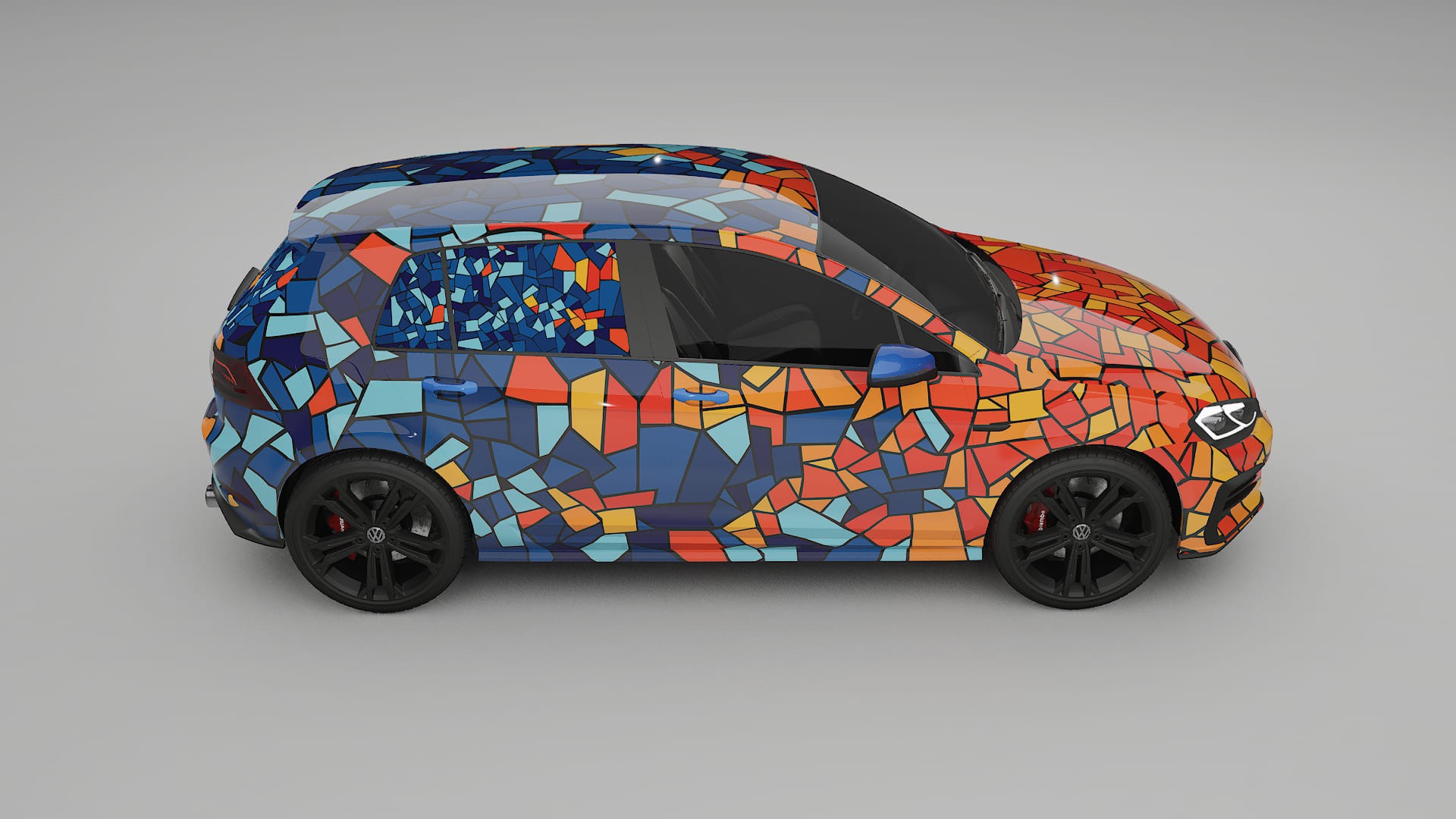 VW Golf Mk7 BARCELONA Designed Wrap PPF Kit – Printable Polyurethane Film