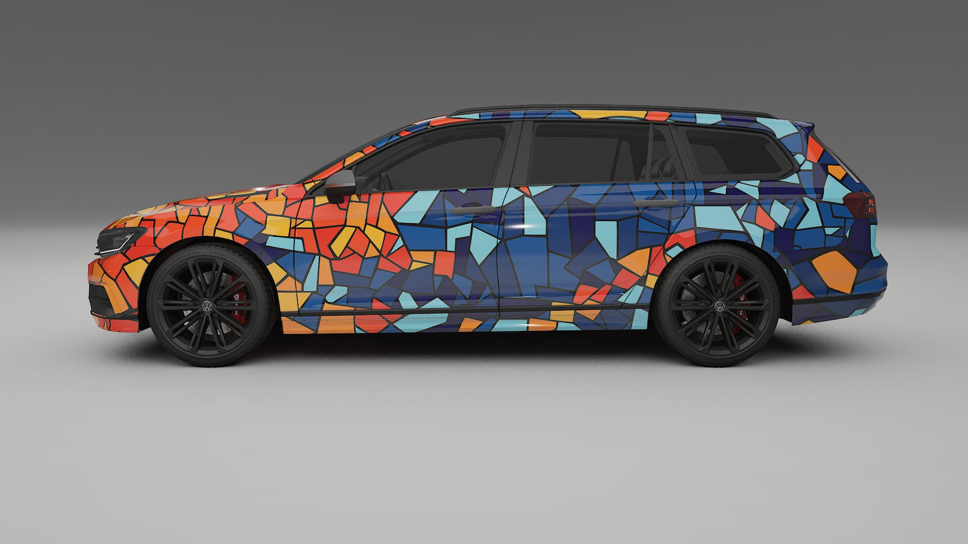 VW Passat VariantR B8 BARCELONA Designed Wrap PPF Kit – Printable Polyurethane Film
