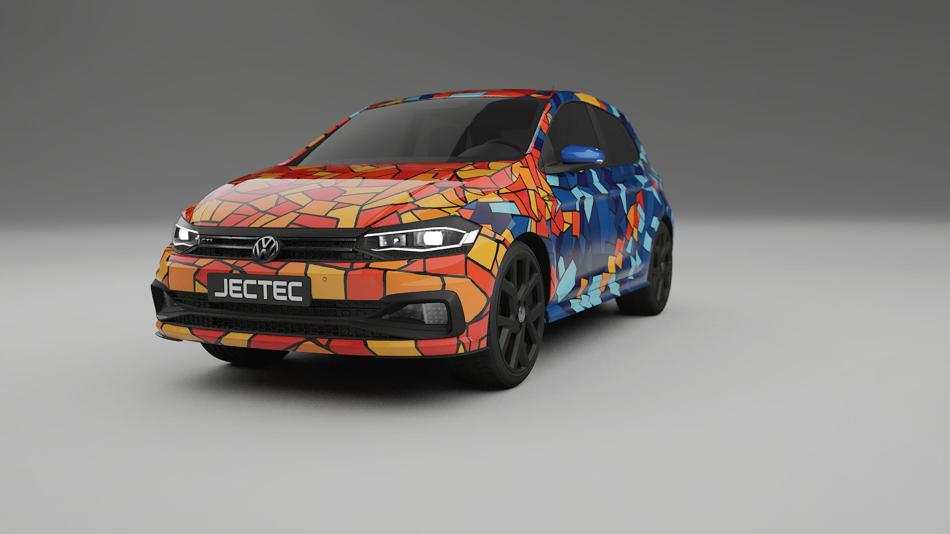 VW Polo GTI VI BARCELONA Designed Wrap PPF Kit – Printable Polyurethane Film