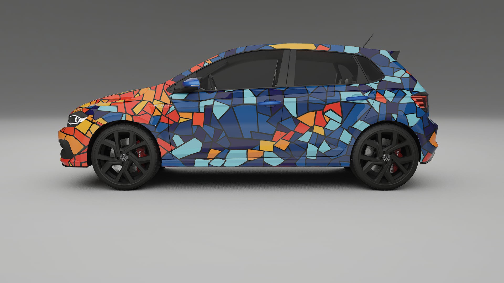 VW Polo GTI VI BARCELONA Designed Wrap PPF Kit – Printable Polyurethane Film