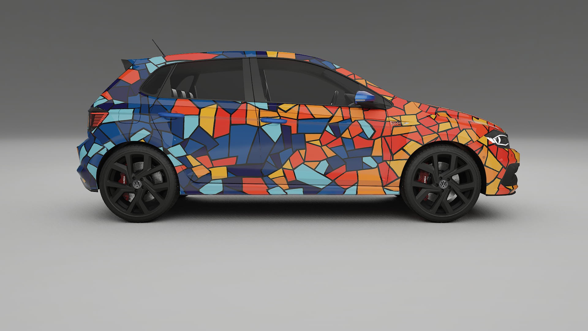 VW Polo GTI VI BARCELONA Designed Wrap PPF Kit – Printable Polyurethane Film