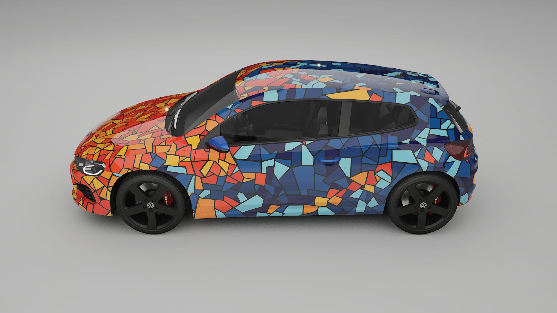 VW Scirocco R III BARCELONA Designed Wrap PPF Kit – Printable Polyurethane Film