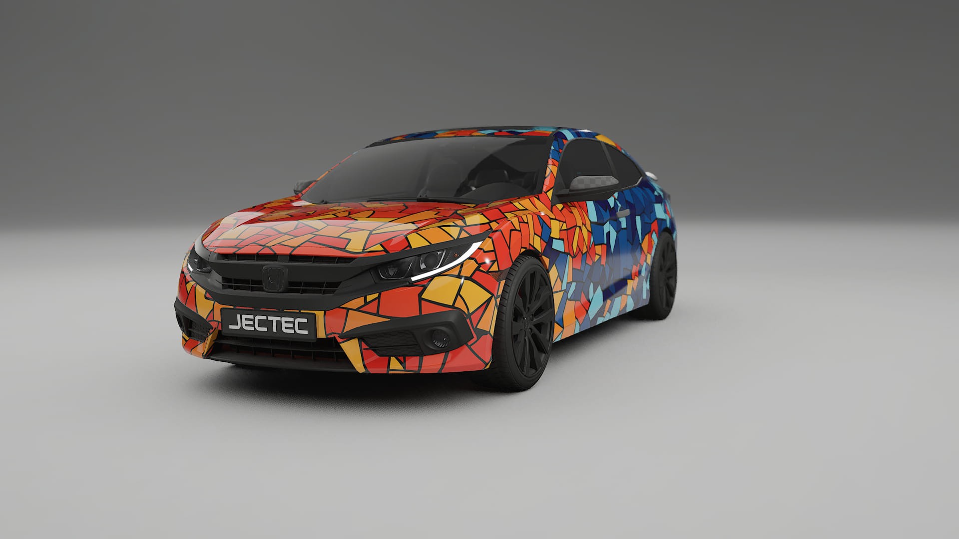 Honda Civic coupe prefacelift pre-LCI BARCELONA Designed Wrap PPF Kit – Printable Polyurethane Film