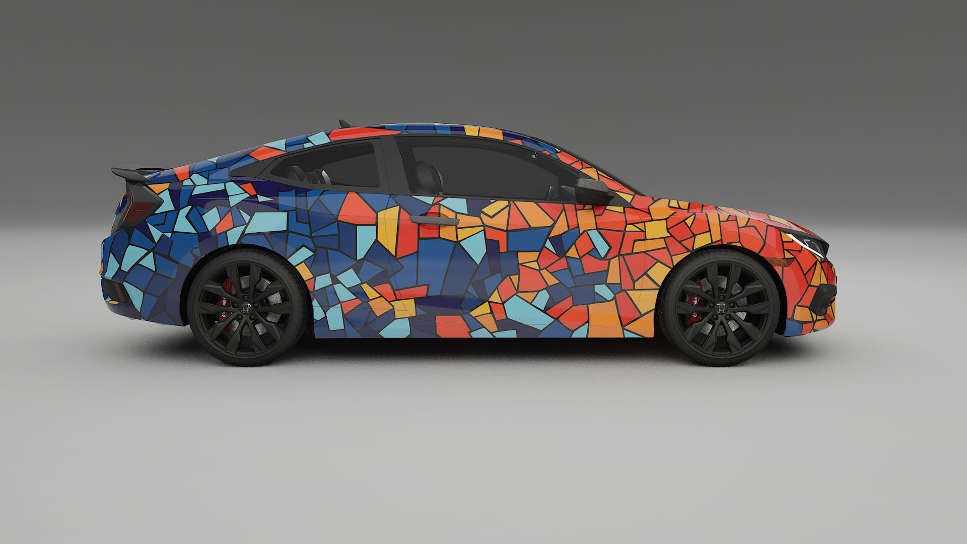 Honda Civic coupe prefacelift pre-LCI BARCELONA Designed Wrap PPF Kit – Printable Polyurethane Film