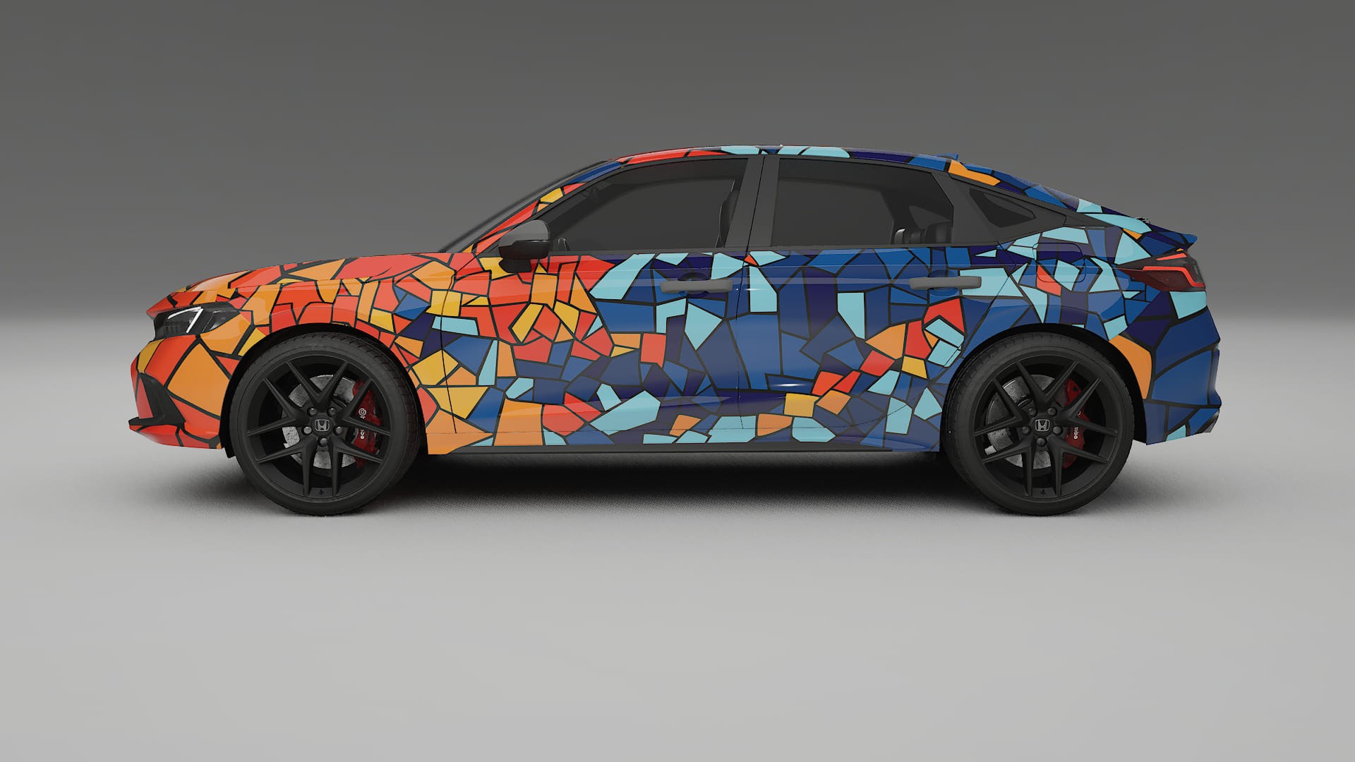 Honda Civic hatchback BARCELONA Designed Wrap PPF Kit – Printable Polyurethane Film