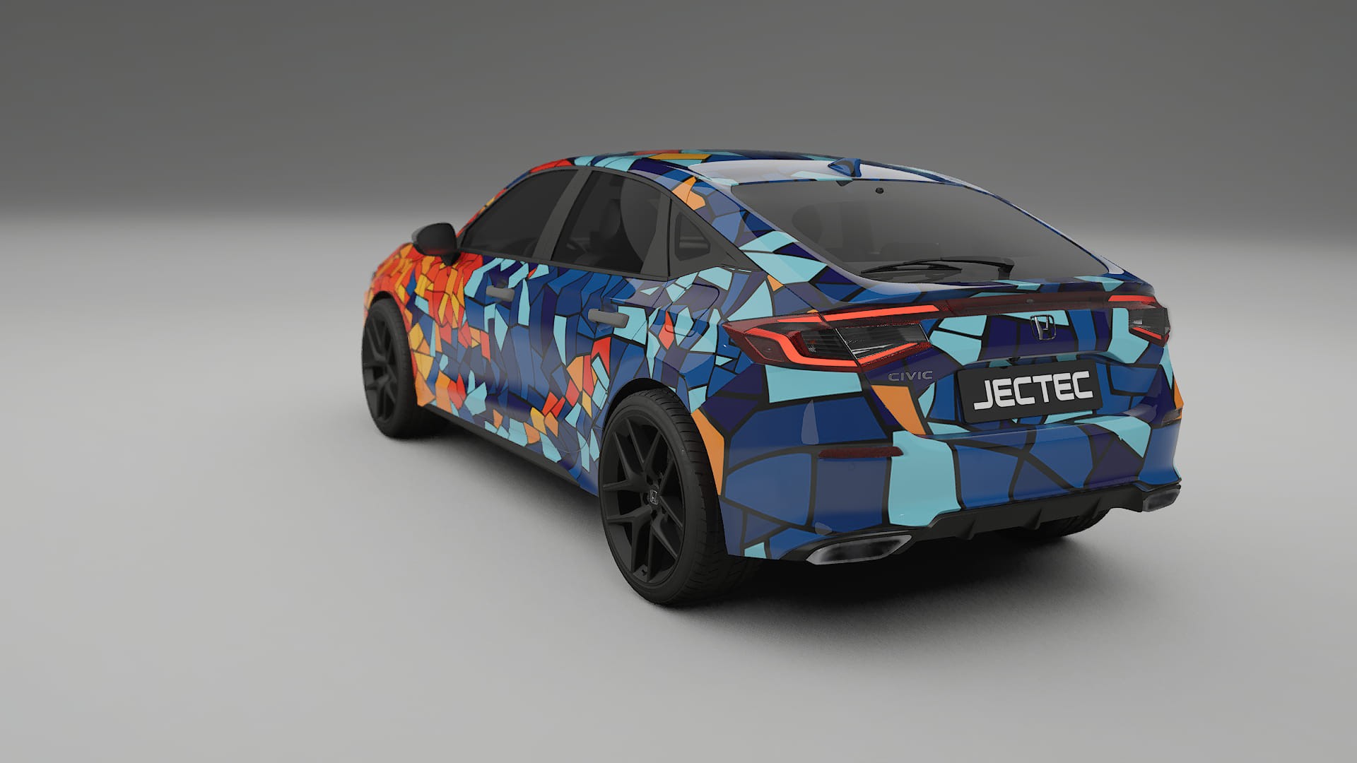 Honda Civic hatchback BARCELONA Designed Wrap PPF Kit – Printable Polyurethane Film