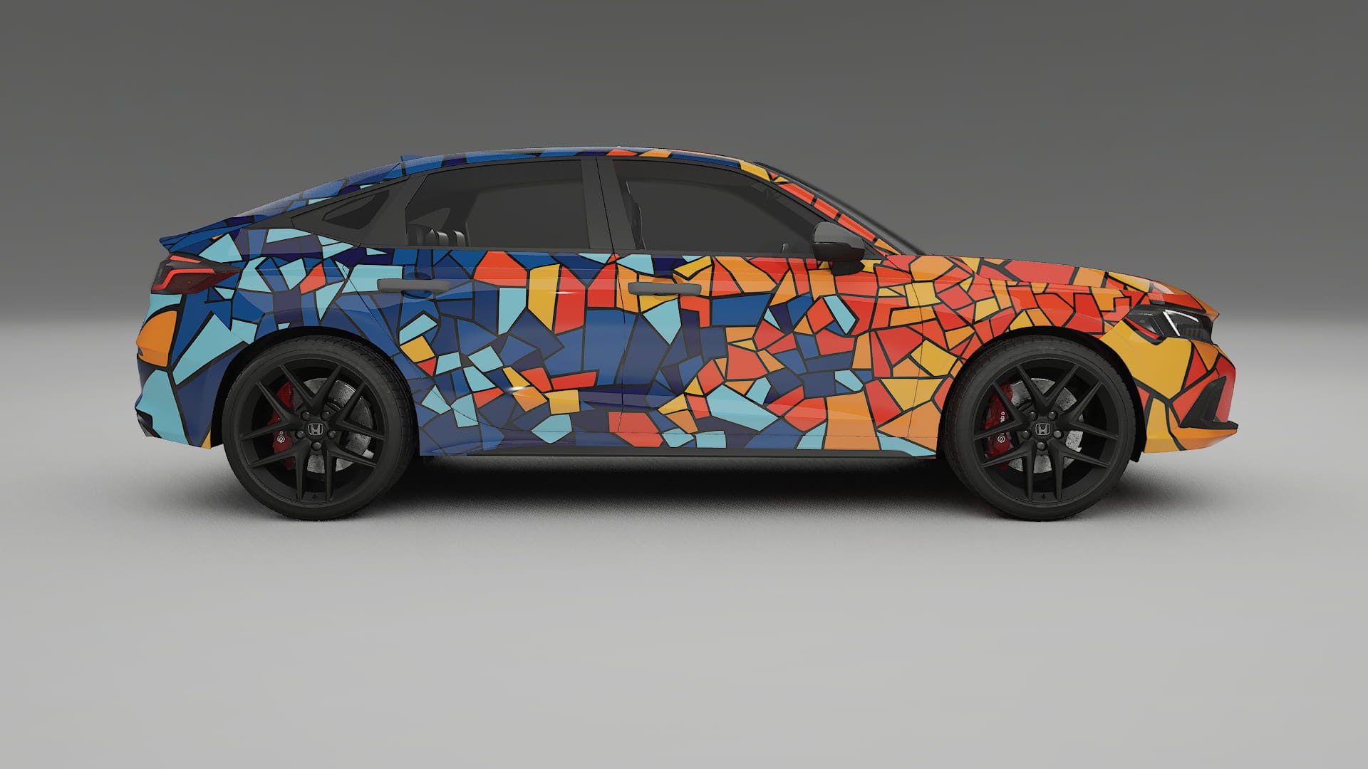 Honda Civic hatchback BARCELONA Designed Wrap PPF Kit – Printable Polyurethane Film