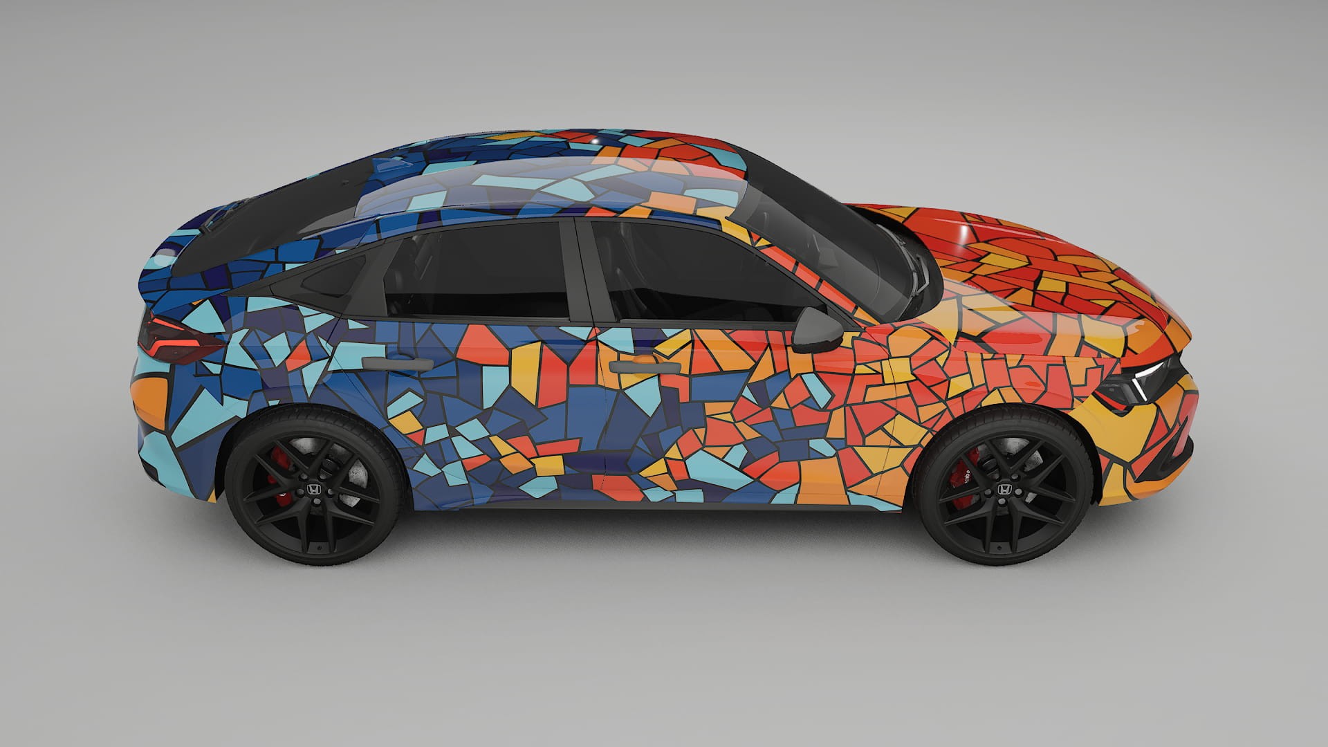 Honda Civic hatchback BARCELONA Designed Wrap PPF Kit – Printable Polyurethane Film
