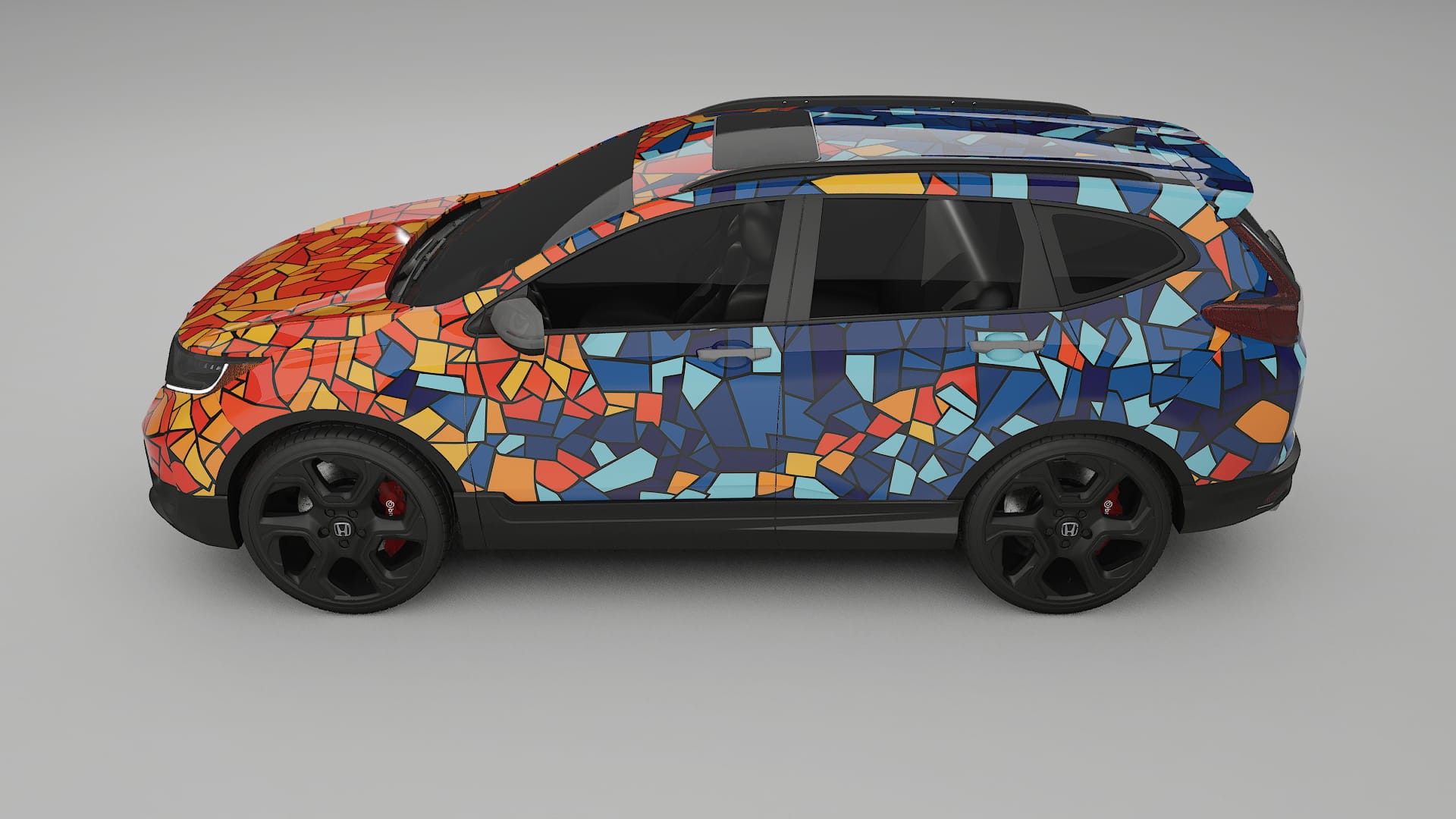 Honda CRV Touring prefacelift pre-LCI BARCELONA Designed Wrap PPF Kit – Printable Polyurethane Film