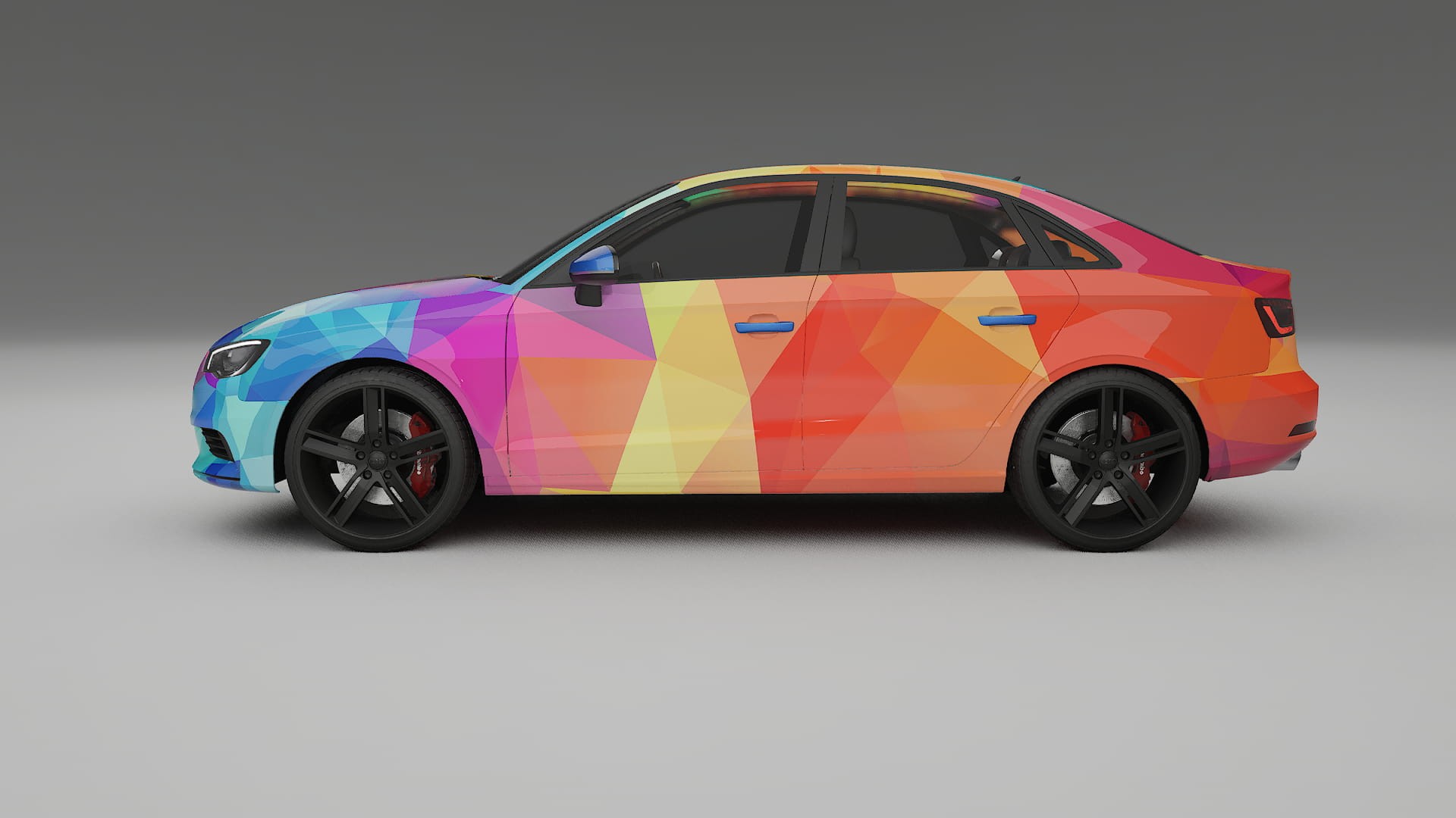 Audi A3 8V sedan prefacelift pre-LCI VECTOR VIBE Designed Wrap PPF Kit – Printable Polyurethane Film