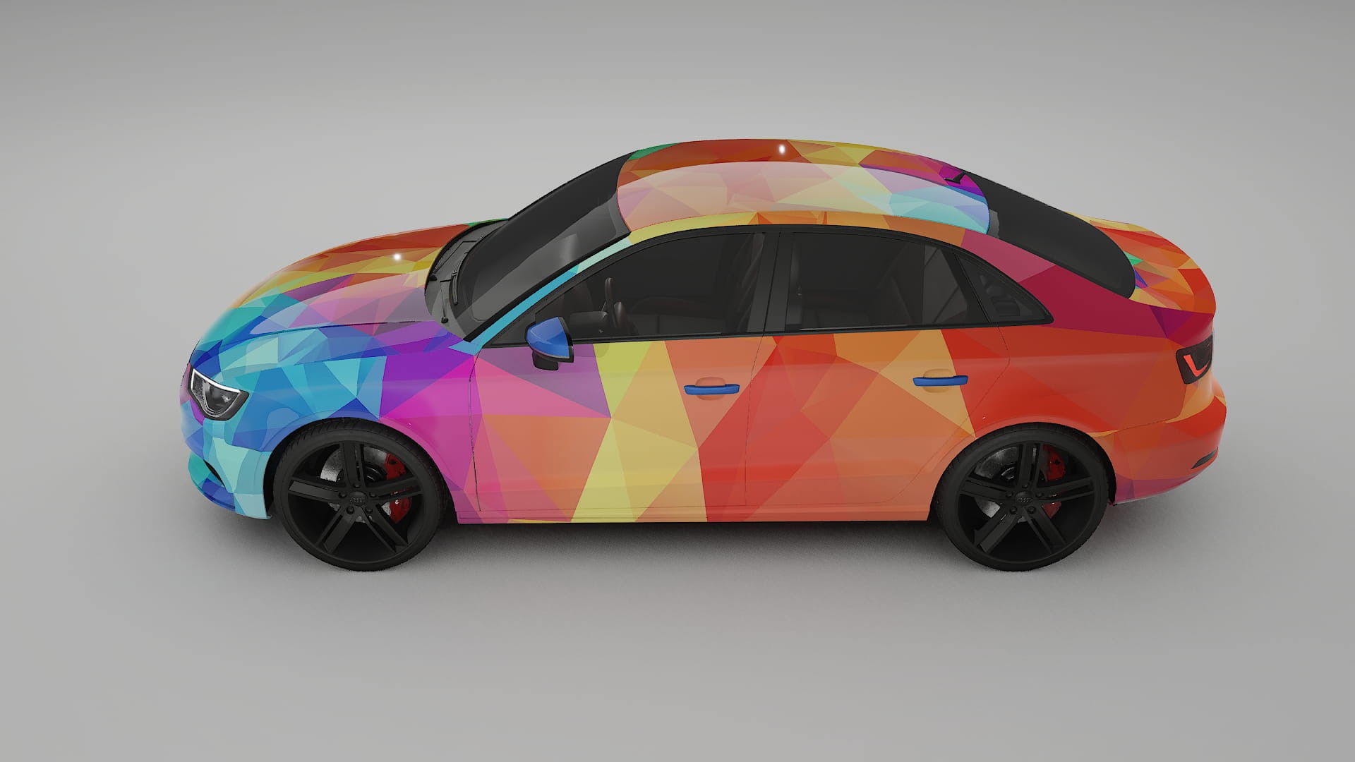 Audi A3 8V sedan prefacelift pre-LCI VECTOR VIBE Designed Wrap PPF Kit – Printable Polyurethane Film