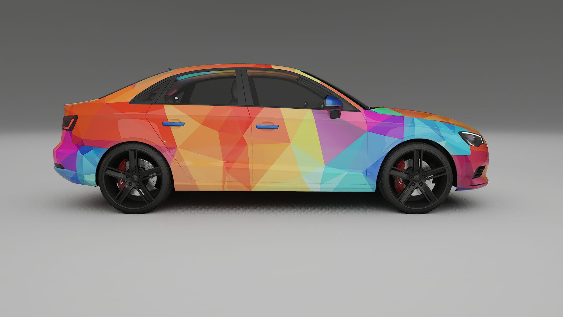 Audi A3 8V sedan prefacelift pre-LCI VECTOR VIBE Designed Wrap PPF Kit – Printable Polyurethane Film