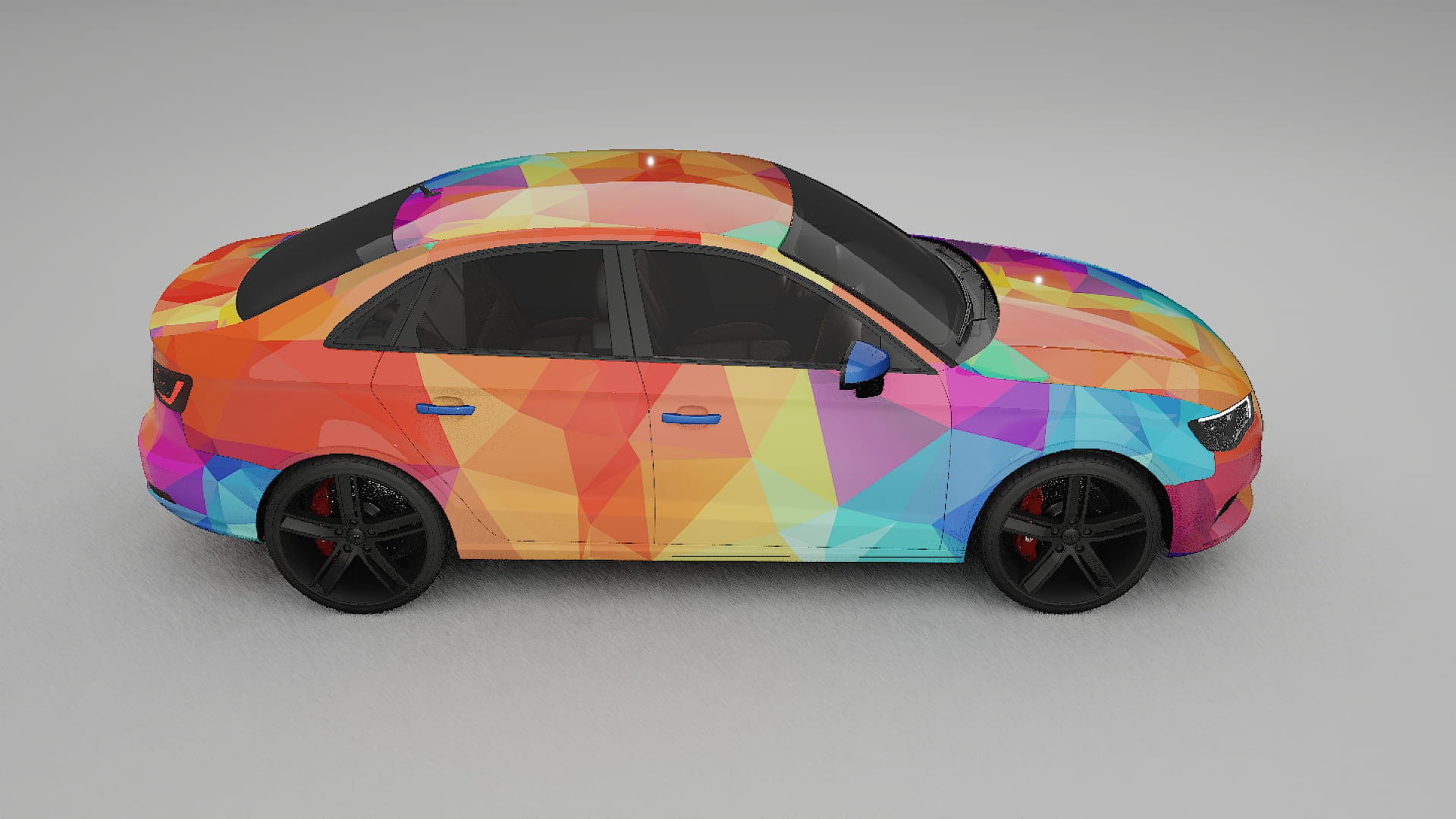 Audi A3 8V sedan prefacelift pre-LCI VECTOR VIBE Designed Wrap PPF Kit – Printable Polyurethane Film