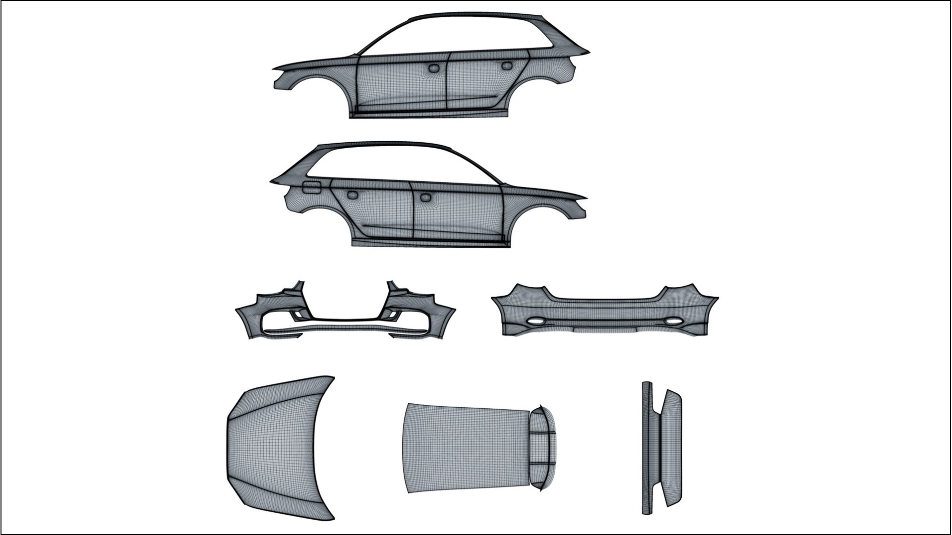Audi RS3 Sportback 8V facelift LCI VECTOR VIBE Designed Wrap PPF Kit – Printable Polyurethane Film 2