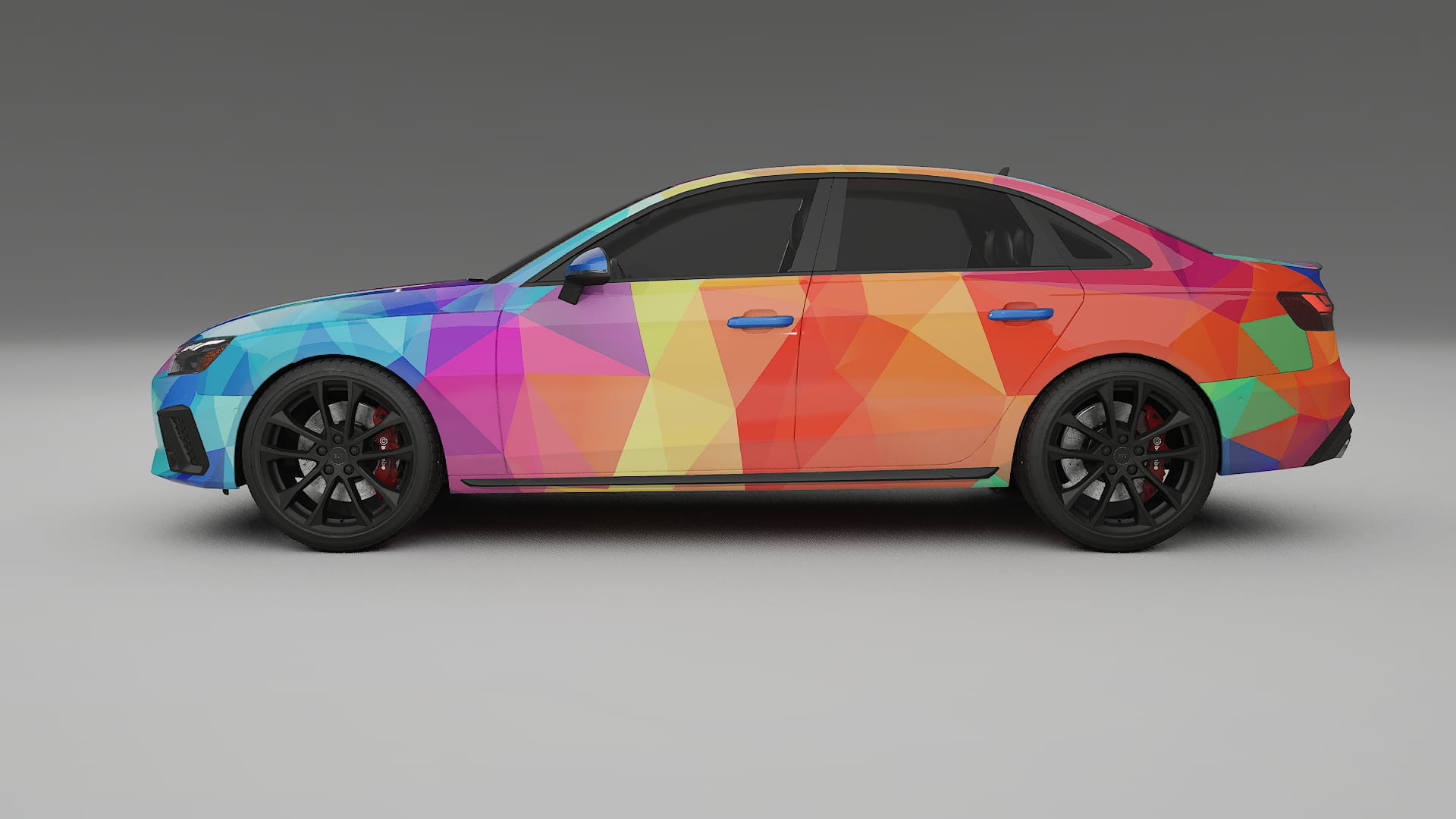 Audi S4 Sedan B9 facelift LCI VECTOR VIBE Designed Wrap PPF Kit – Printable Polyurethane Film