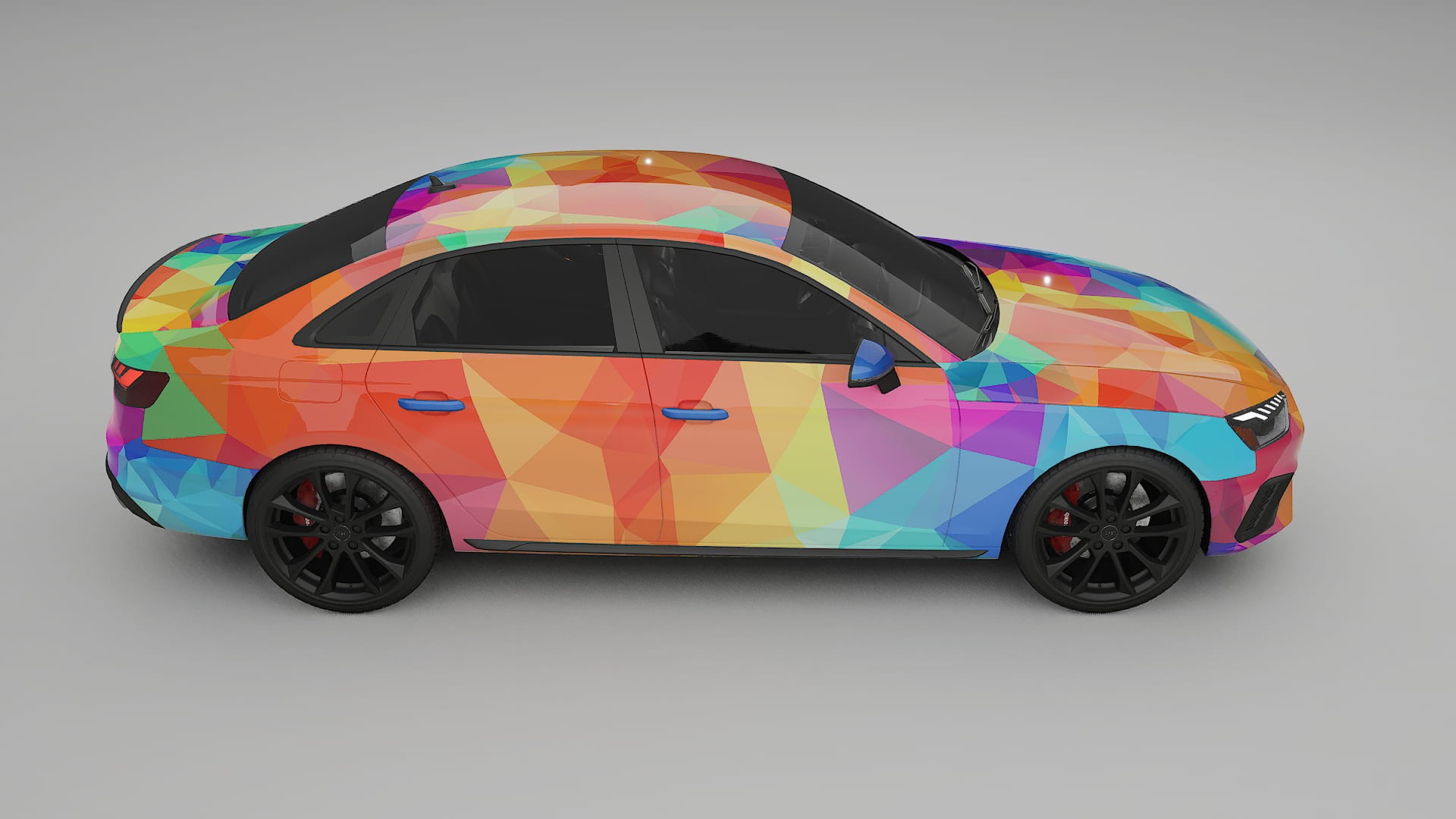 Audi S4 Sedan B9 facelift LCI VECTOR VIBE Designed Wrap PPF Kit – Printable Polyurethane Film