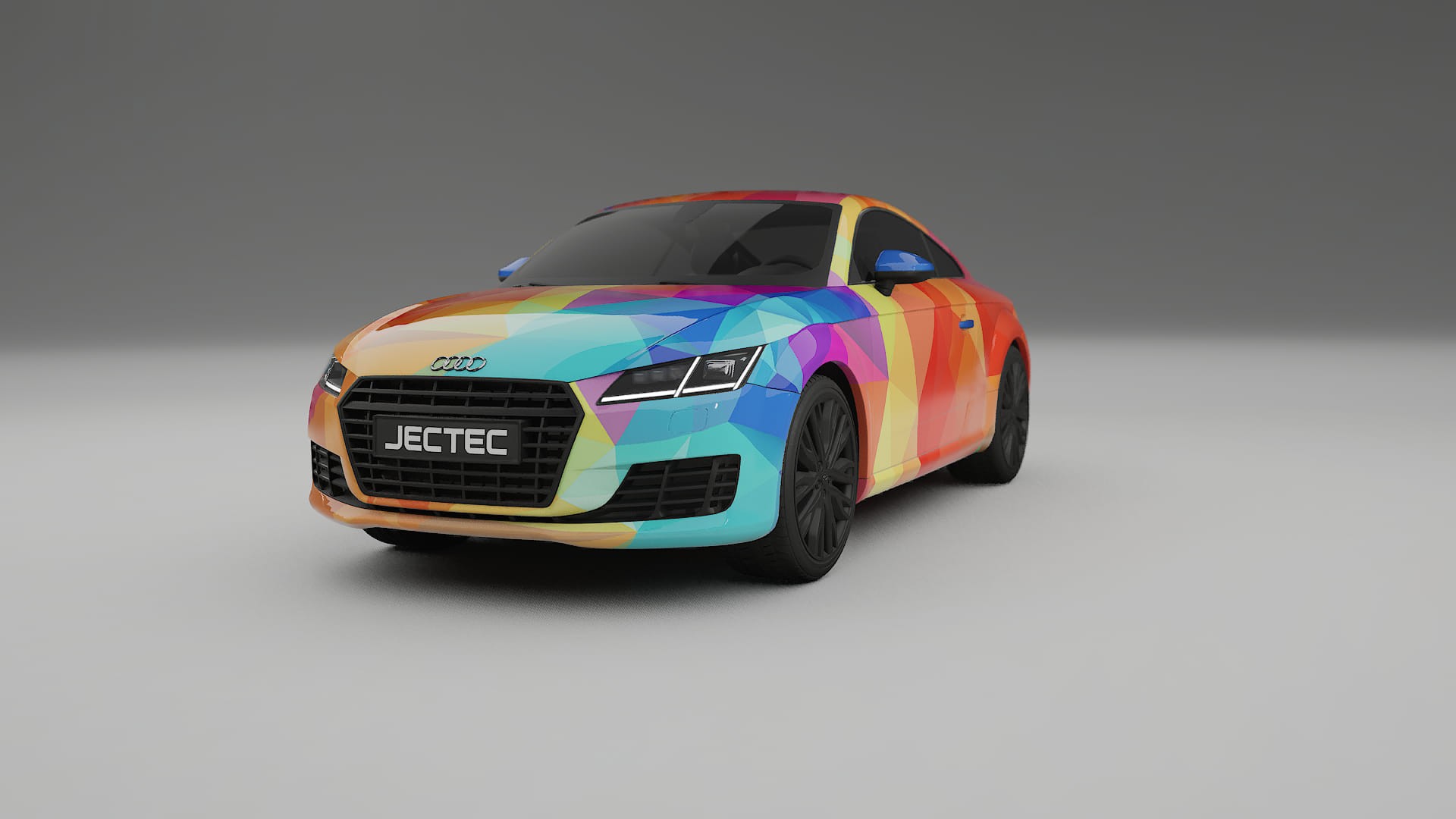 Audi TT Coupe 8S prefacelift pre-LCI VECTOR VIBE Designed Wrap PPF Kit – Printable Polyurethane Film