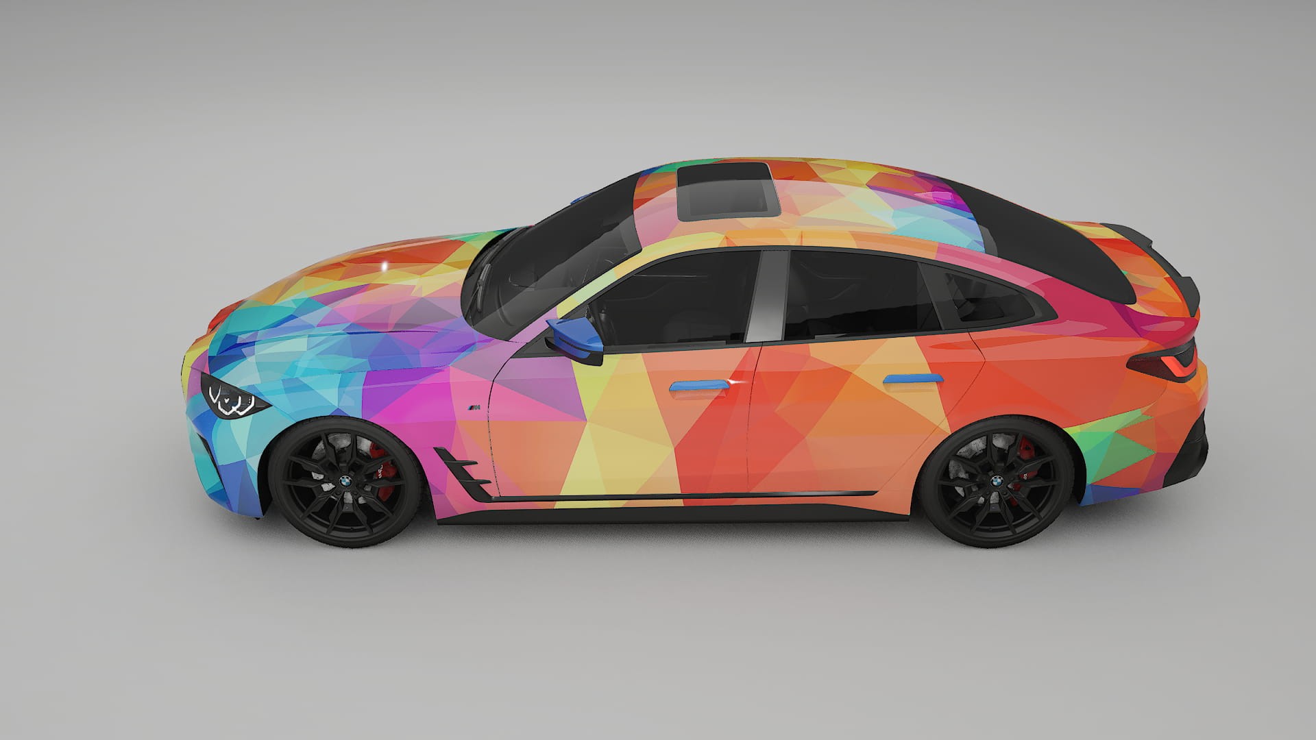 BMW I4 G26 M-Package VECTOR VIBE Designed Wrap PPF Kit – Printable Polyurethane Film
