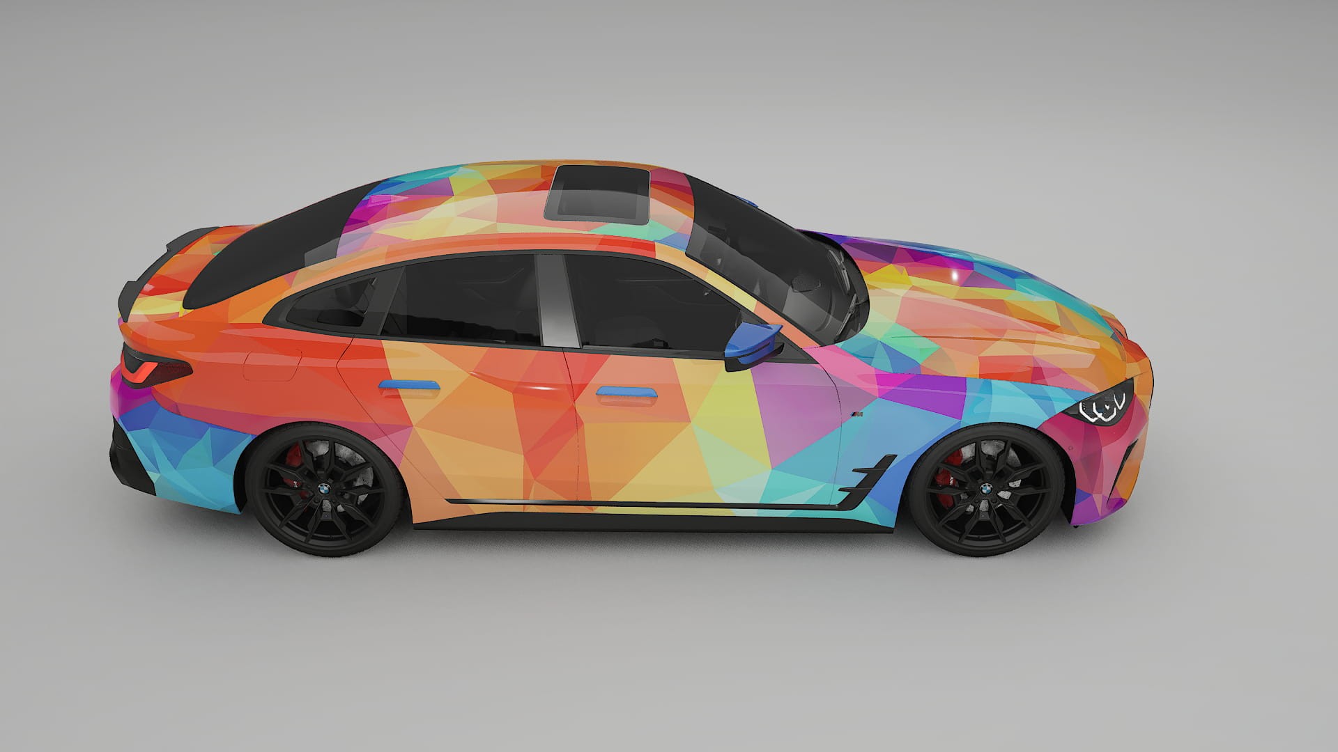 BMW I4 G26 M-Package VECTOR VIBE Designed Wrap PPF Kit – Printable Polyurethane Film