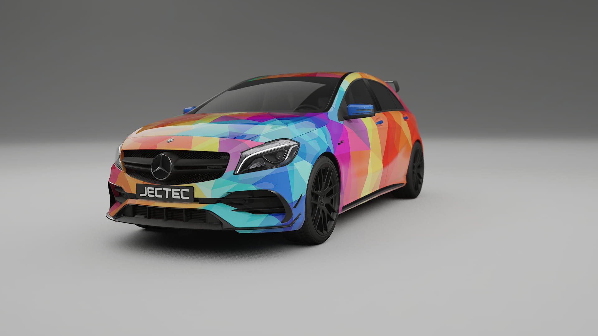 Mercedes A45 AMG W176 VECTOR VIBE Designed Wrap PPF Kit – Printable Polyurethane Film