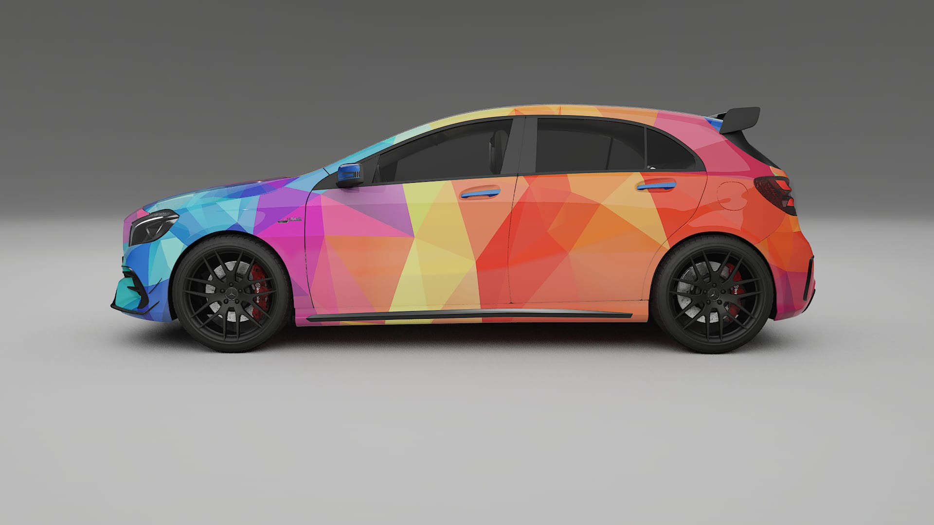 Mercedes A45 AMG W176 VECTOR VIBE Designed Wrap PPF Kit – Printable Polyurethane Film