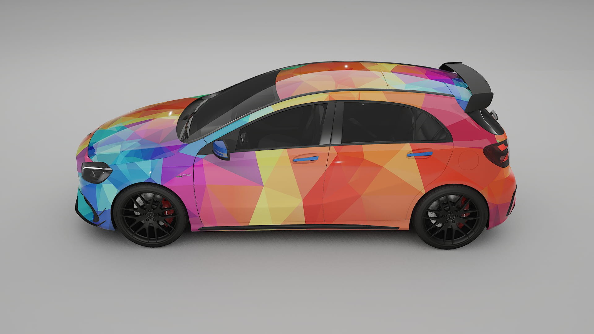 Mercedes A45 AMG W176 VECTOR VIBE Designed Wrap PPF Kit – Printable Polyurethane Film