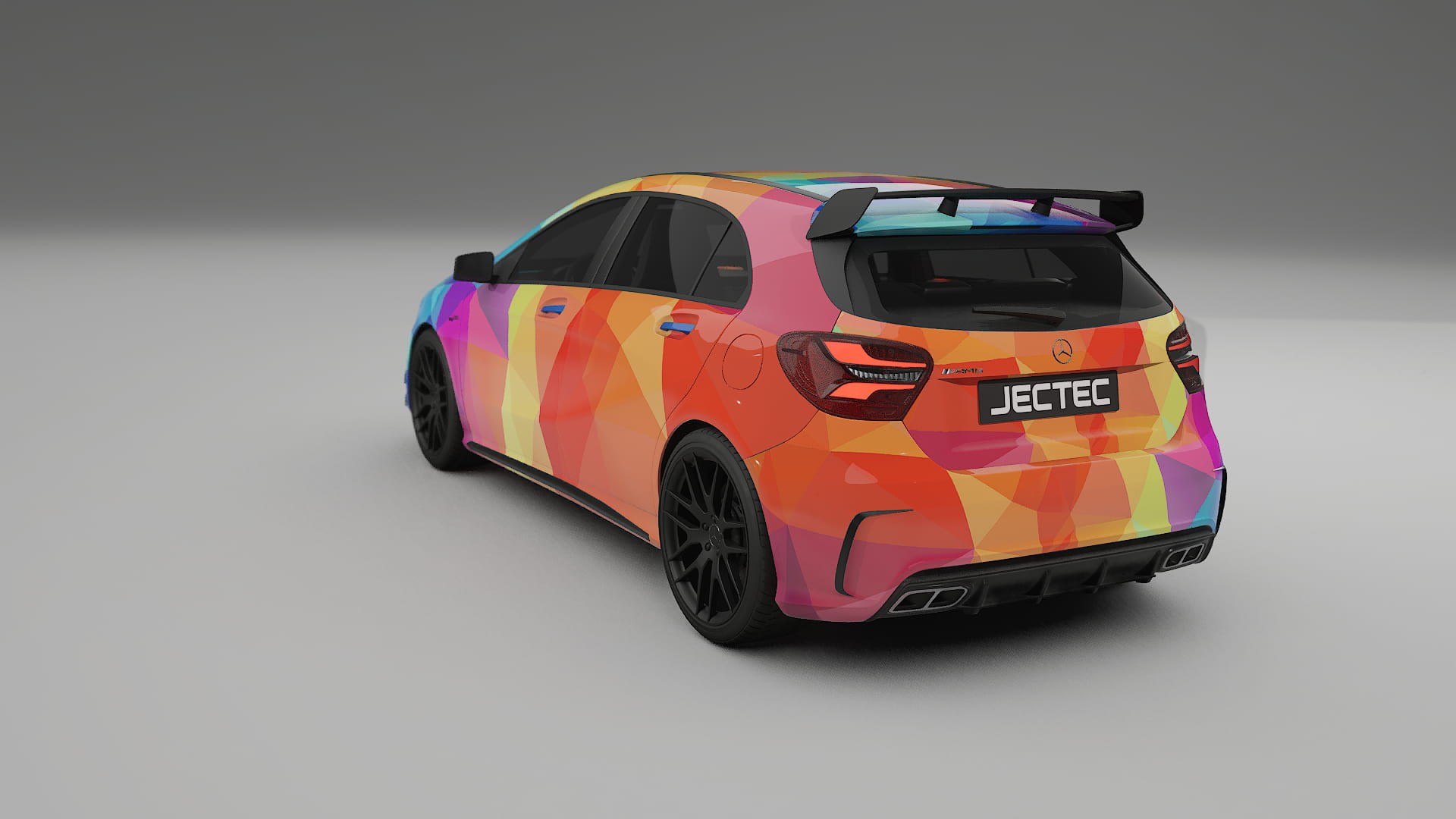Mercedes A45 AMG W176 VECTOR VIBE Designed Wrap PPF Kit – Printable Polyurethane Film