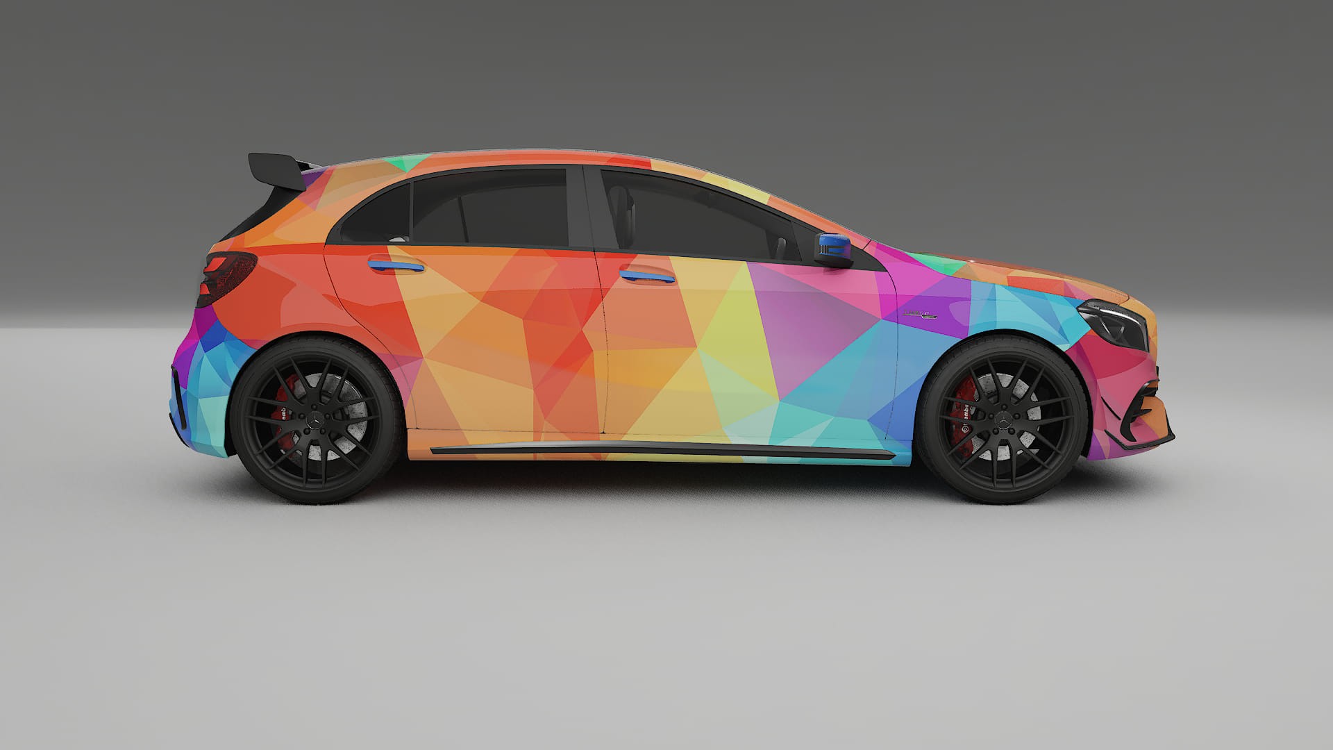 Mercedes A45 AMG W176 VECTOR VIBE Designed Wrap PPF Kit – Printable Polyurethane Film