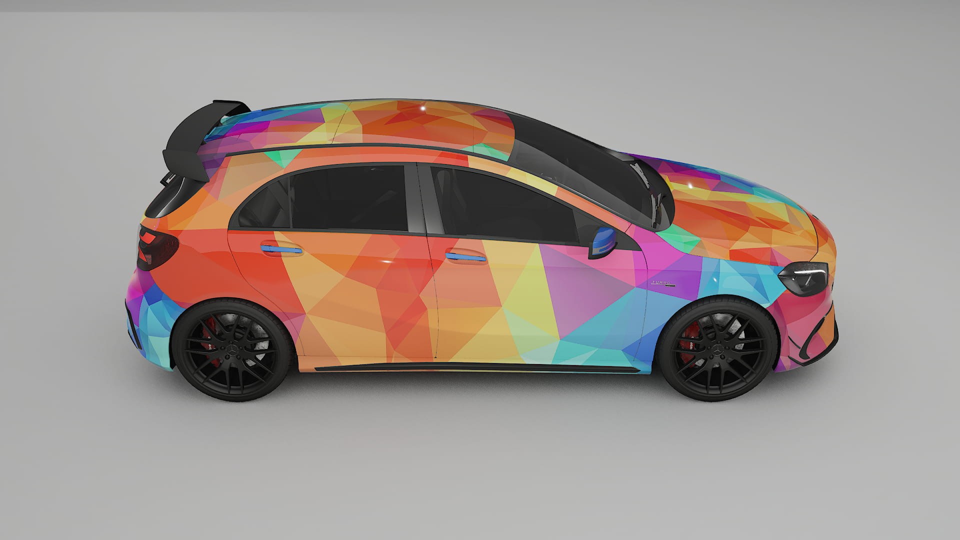 Mercedes A45 AMG W176 VECTOR VIBE Designed Wrap PPF Kit – Printable Polyurethane Film