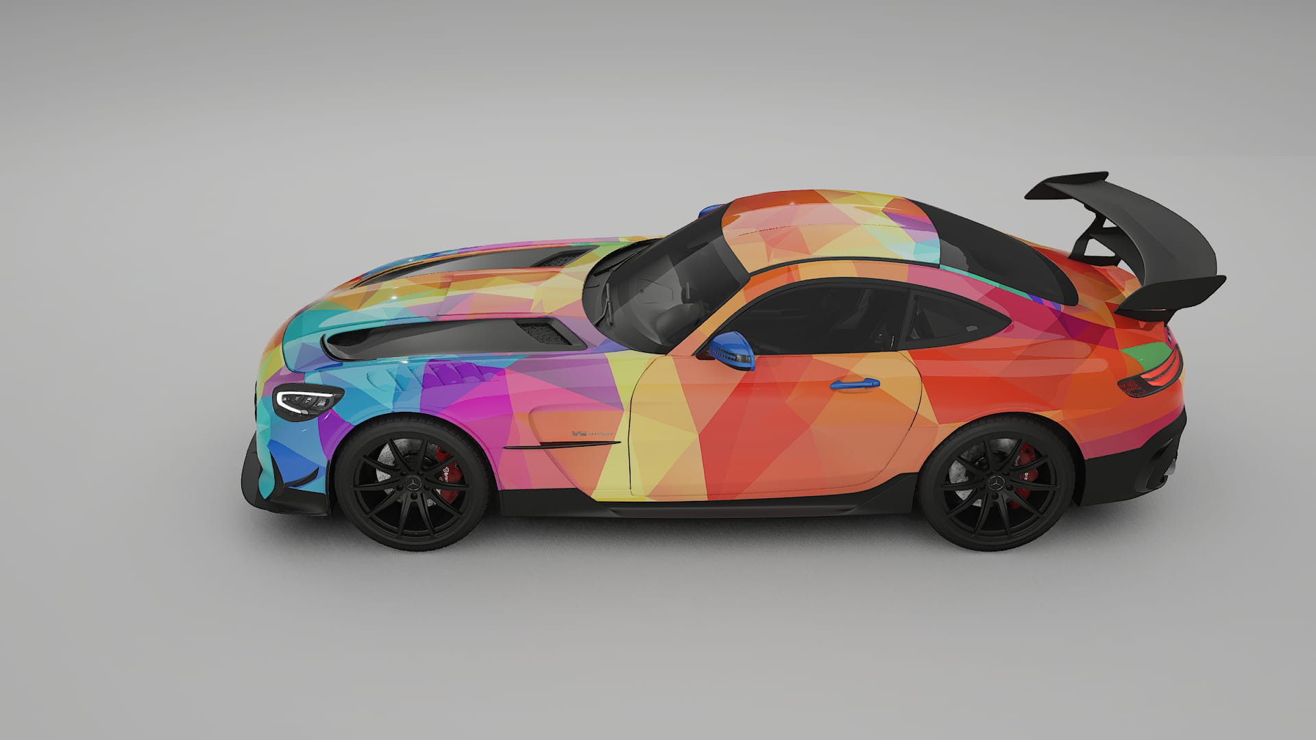 Mercedes AMG GT Black Series C192 Coupe VECTOR VIBE Designed Wrap PPF Kit – Printable Polyurethane Film