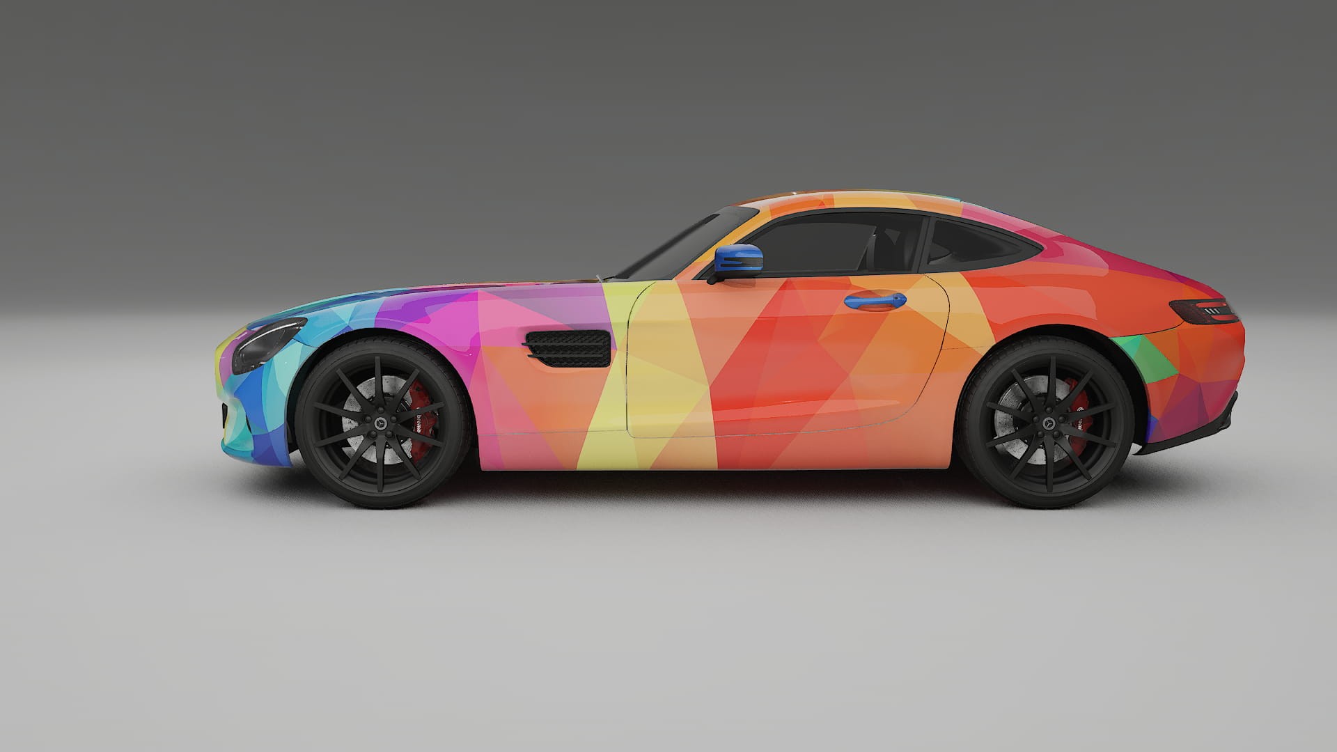Mercedes AMG GT C190 Coupe VECTOR VIBE Designed Wrap PPF Kit – Printable Polyurethane Film