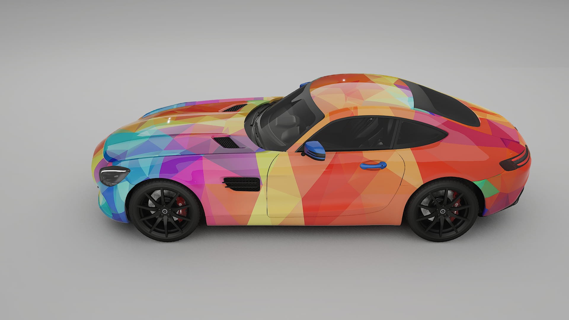 Mercedes AMG GT C190 Coupe VECTOR VIBE Designed Wrap PPF Kit – Printable Polyurethane Film