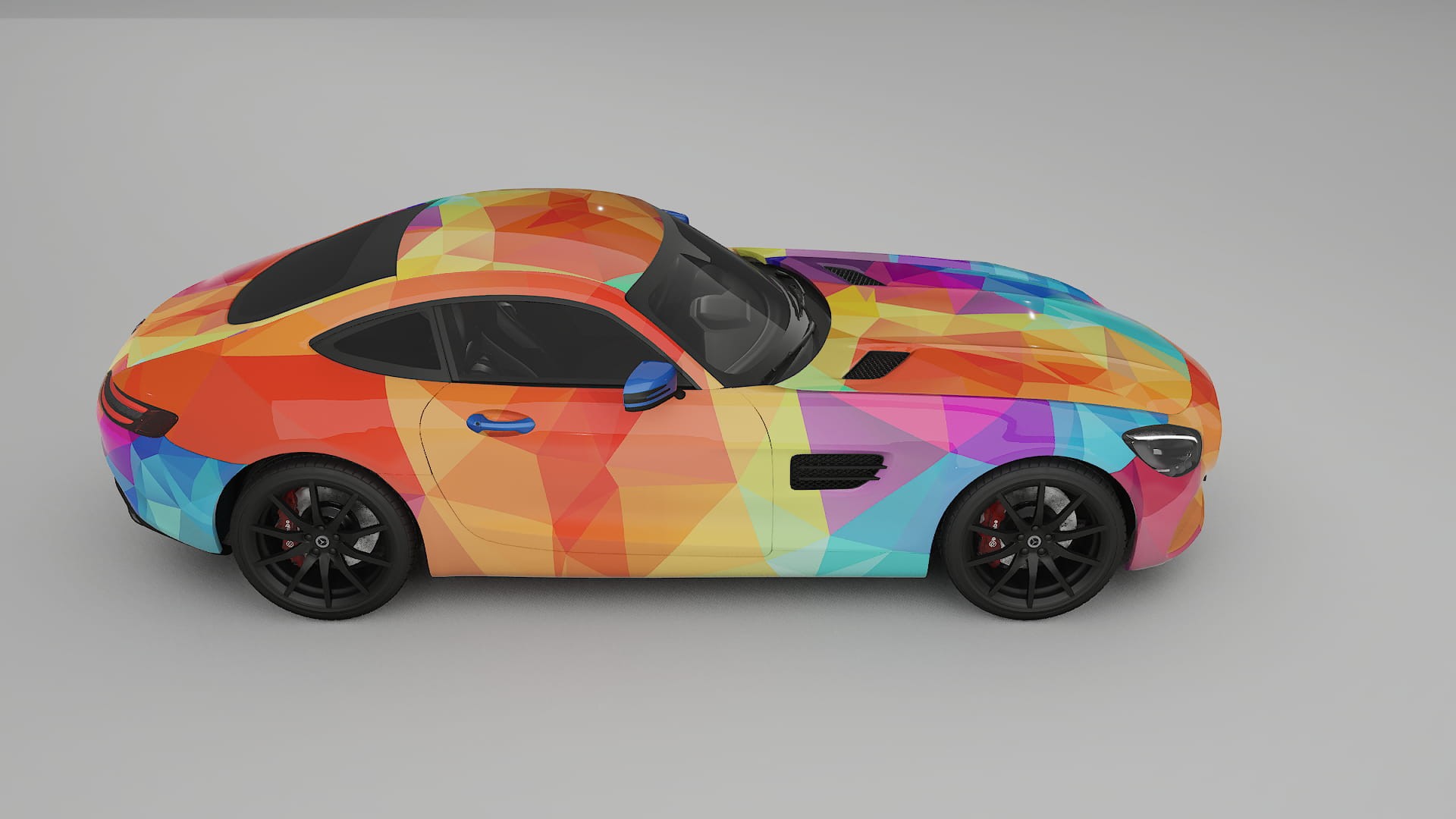 Mercedes AMG GT C190 Coupe VECTOR VIBE Designed Wrap PPF Kit – Printable Polyurethane Film