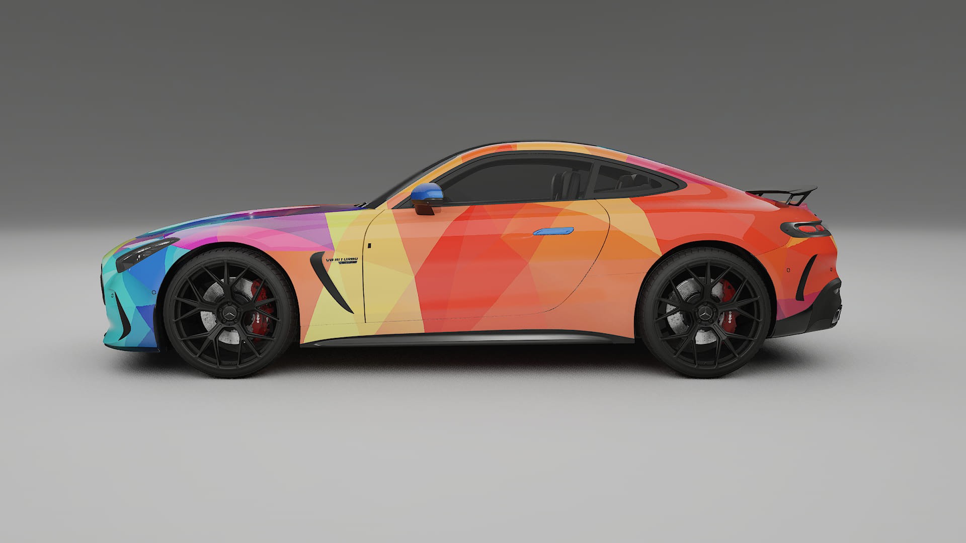 Mercedes AMG GT Coupe C192 VECTOR VIBE Designed Wrap PPF Kit – Printable Polyurethane Film