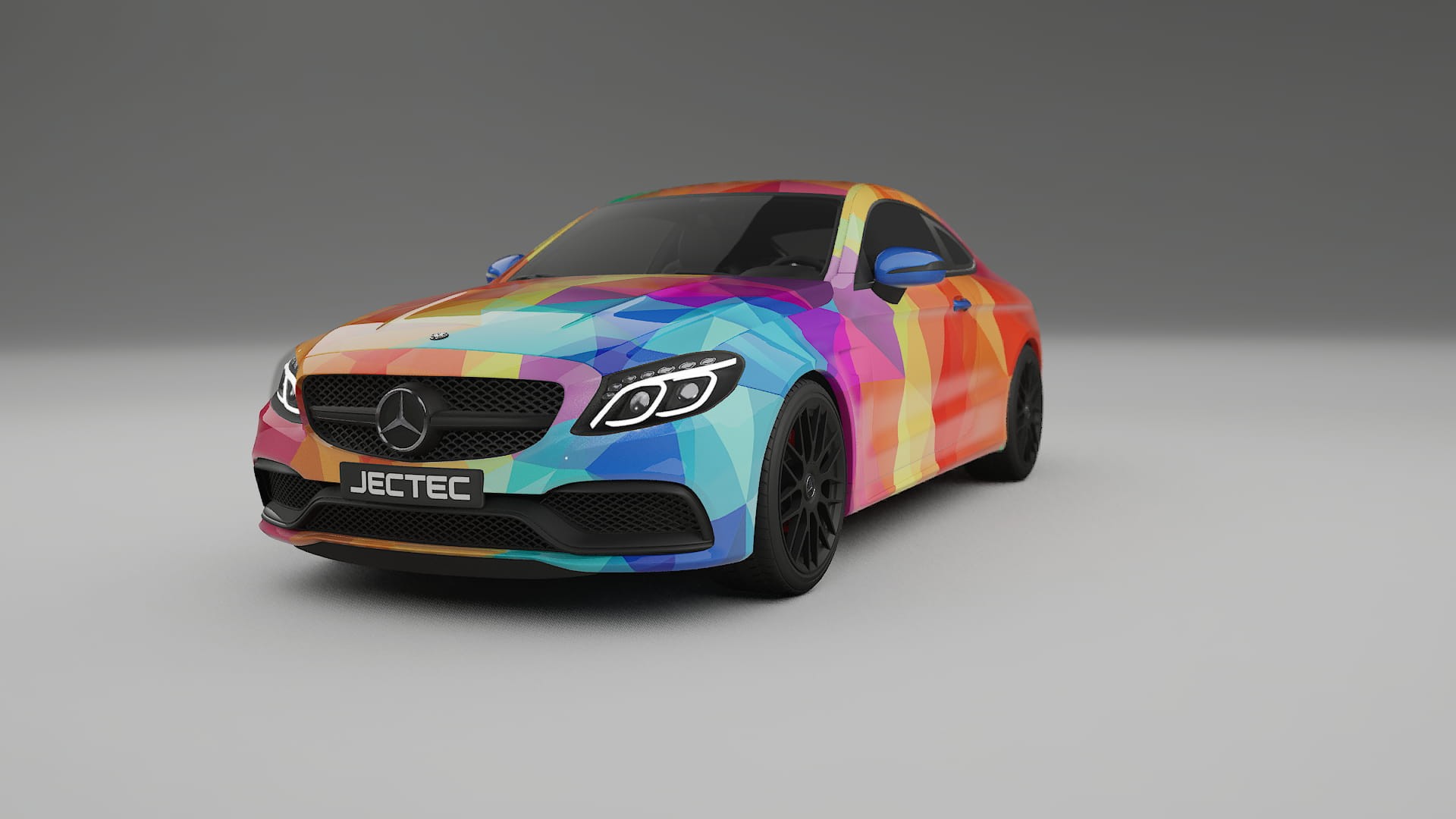 Mercedes C63 AMG W205 Coupe VECTOR VIBE Designed Wrap PPF Kit – Printable Polyurethane Film