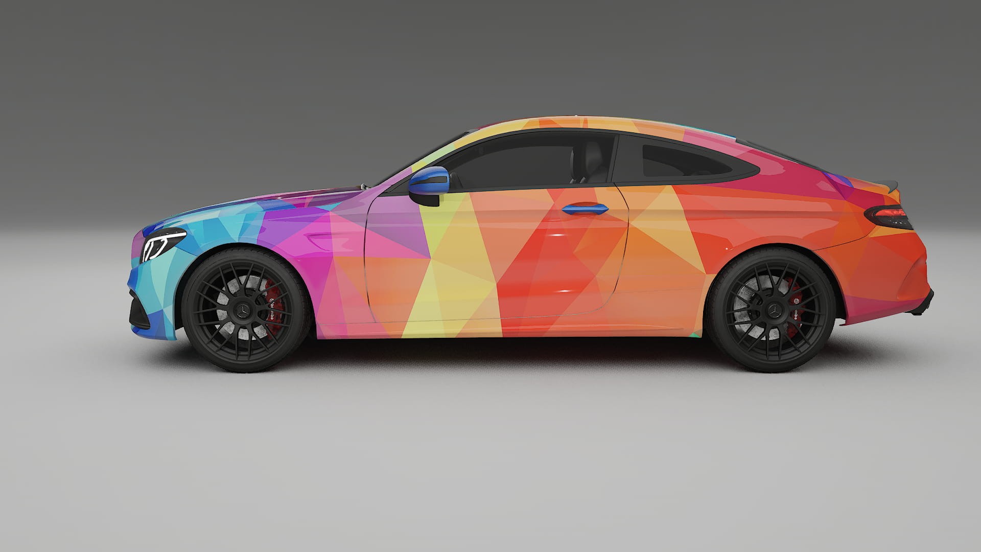 Mercedes C63 AMG W205 Coupe VECTOR VIBE Designed Wrap PPF Kit – Printable Polyurethane Film