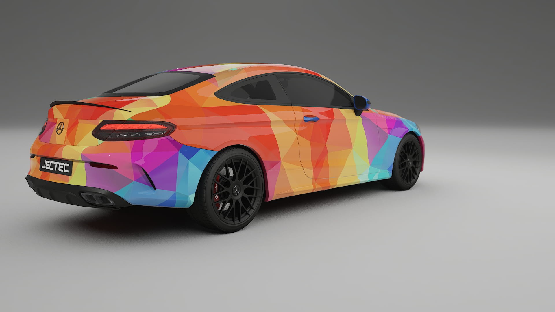 Mercedes C63 AMG W205 Coupe VECTOR VIBE Designed Wrap PPF Kit – Printable Polyurethane Film