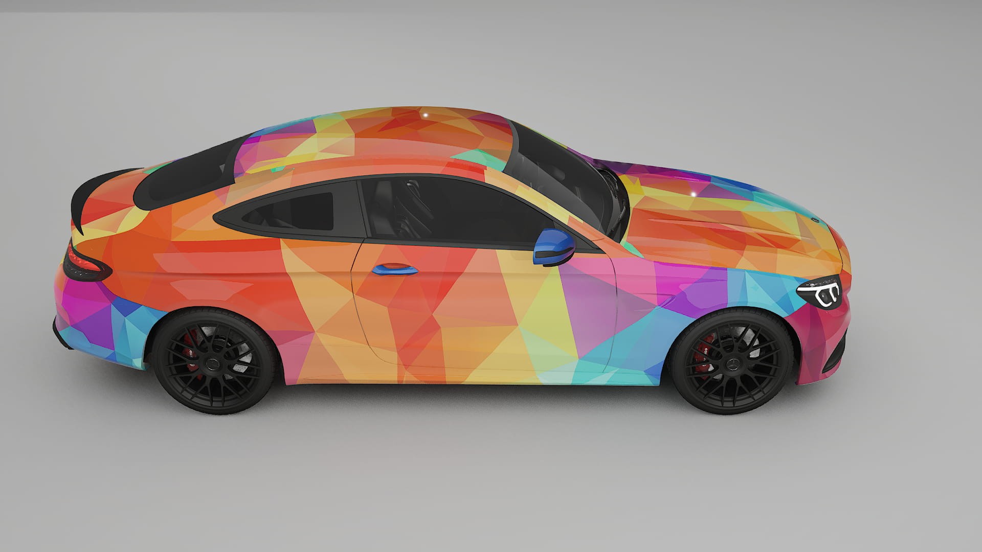 Mercedes C63 AMG W205 Coupe VECTOR VIBE Designed Wrap PPF Kit – Printable Polyurethane Film