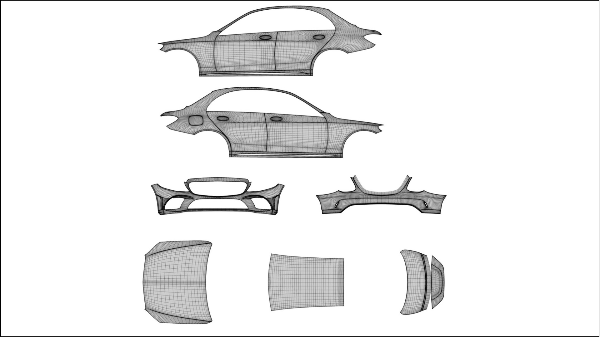 Mercedes C-class W205 AMG sedan VECTOR VIBE Designed Wrap PPF Kit – Printable Polyurethane Film 2