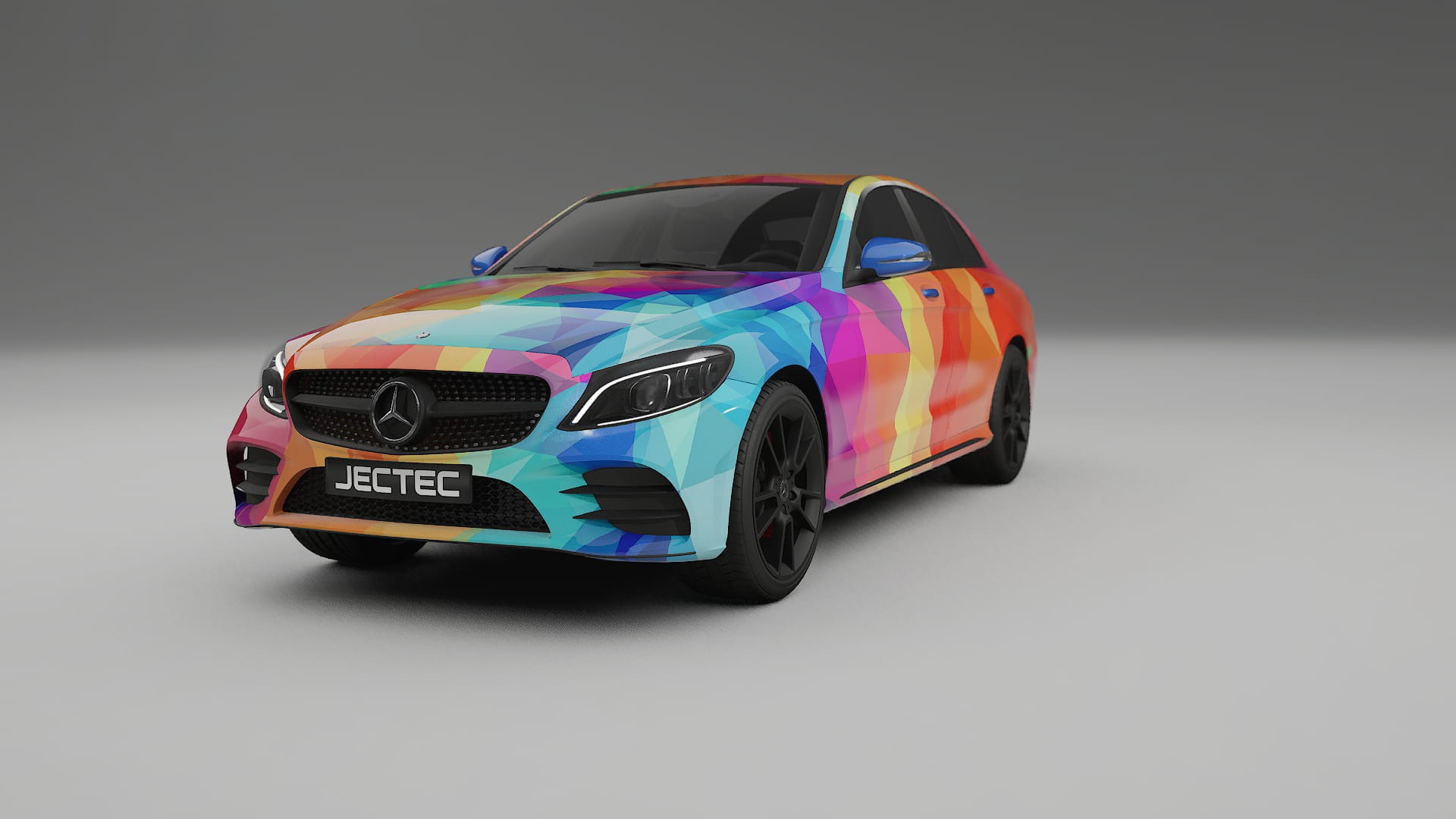 Mercedes C-class W205 AMG sedan VECTOR VIBE Designed Wrap PPF Kit – Printable Polyurethane Film