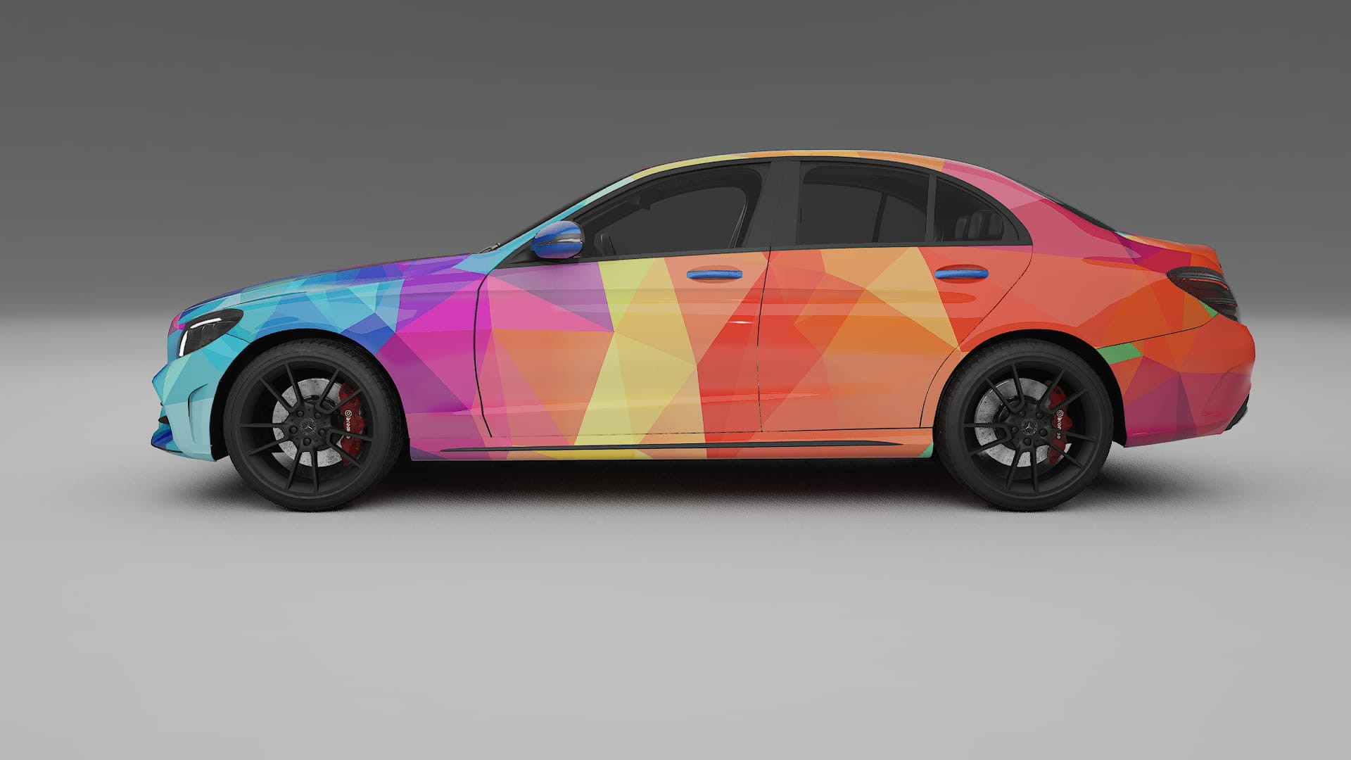 Mercedes C-class W205 AMG sedan VECTOR VIBE Designed Wrap PPF Kit – Printable Polyurethane Film