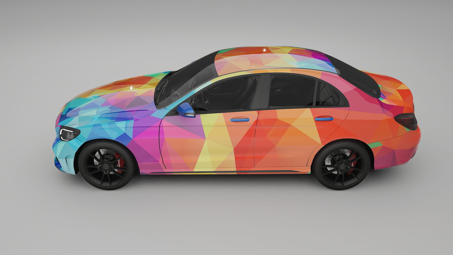 Mercedes C-class W205 AMG sedan VECTOR VIBE Designed Wrap PPF Kit – Printable Polyurethane Film