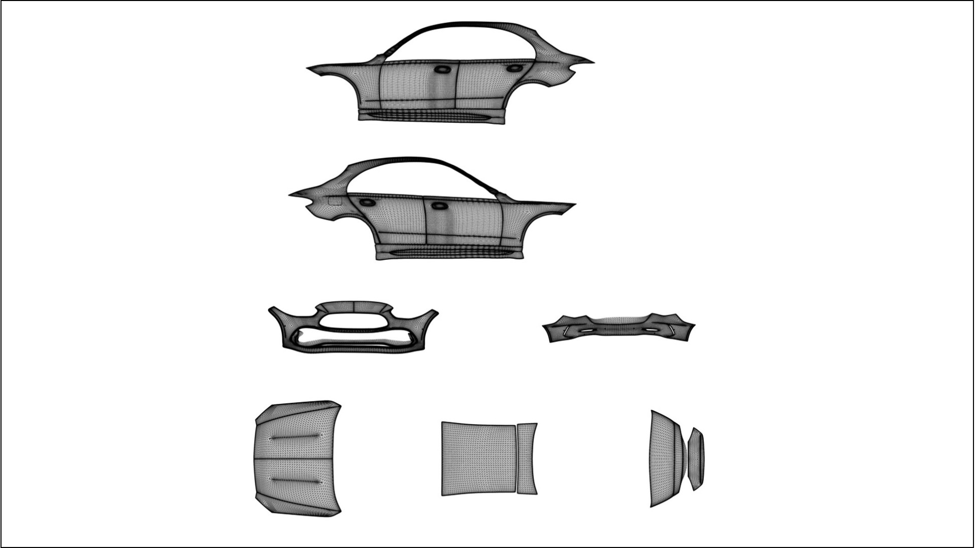 Mercedes C-class W206 VECTOR VIBE Designed Wrap PPF Kit – Printable Polyurethane Film 2